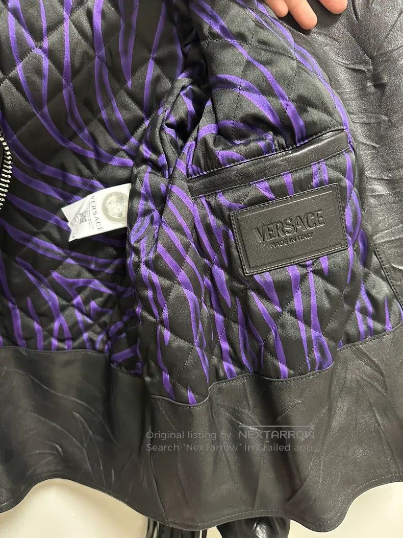 Versace Versace Punk style with cotton leather jacket Size M / US 6-8 / IT 42-44 - 7 Thumbnail