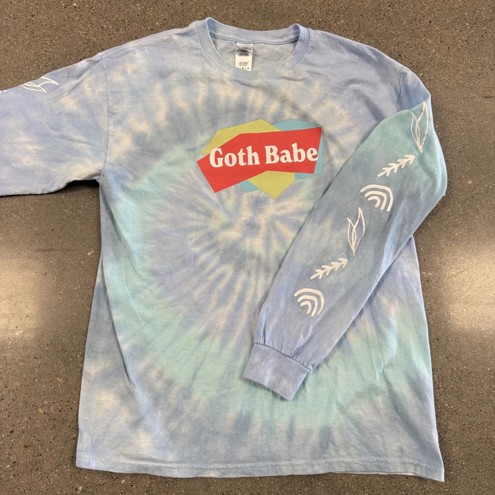 Designer Deadstock Goth Babe Tie-Dye Long Sleeve Band T-Shirt Sz L Size US L / EU 52-54 / 3 - 2 Thumbnail