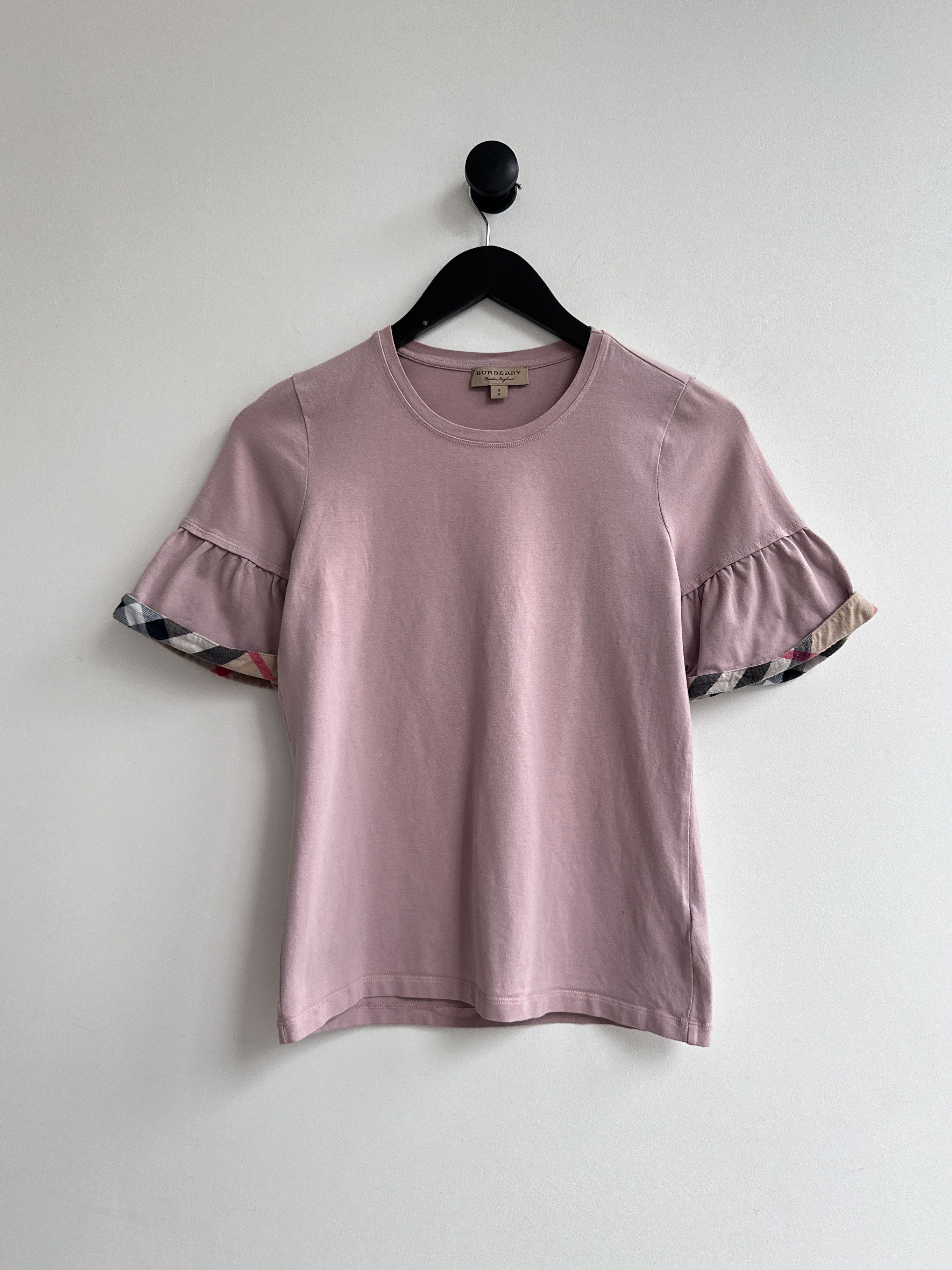 Burberry Burberry Pink Tee Shirt Size S / US 4 / IT 40 - 1 Thumbnail