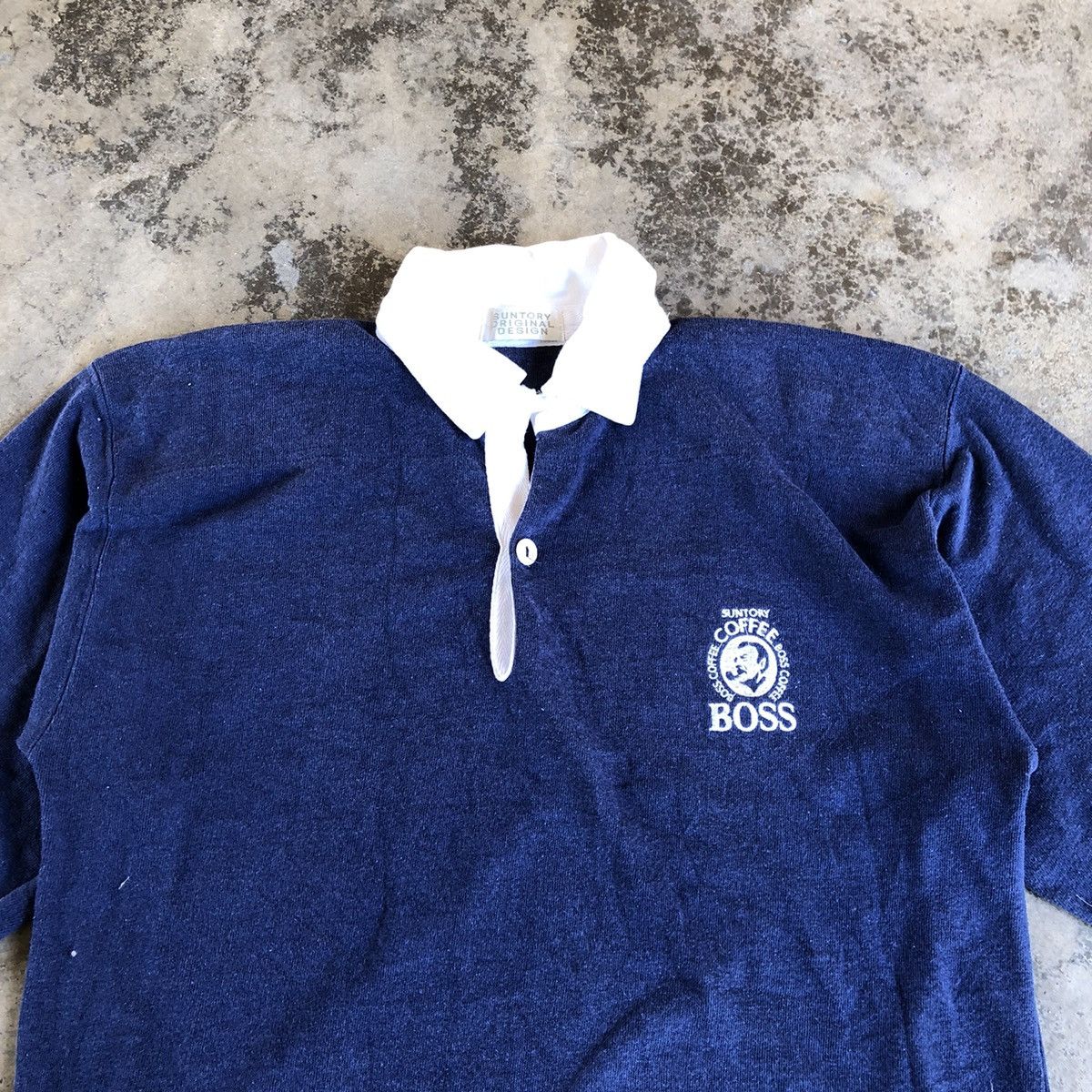 Japanese Brand × Vintage 🔥Rare🔥Suntory Boss Coffee Embroidered Logo Polo Rugby Shirts Size US M / EU 48-50 / 2 - 2 Thumbnail