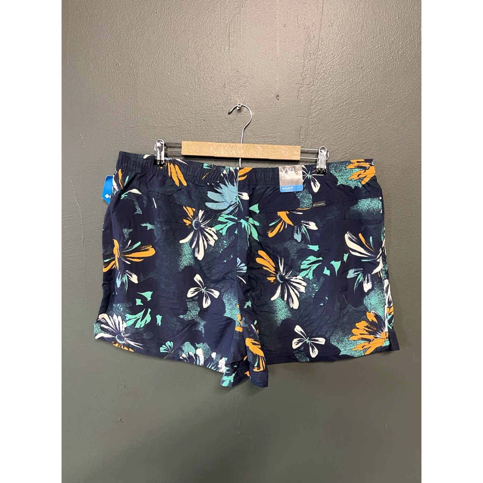 Vintage Columbia Men Blue Floral Pattern Swim Trunks 2XL NWT Regular Swim Bottom Trunks Girls? Wait Size US 39 - 2 Thumbnail