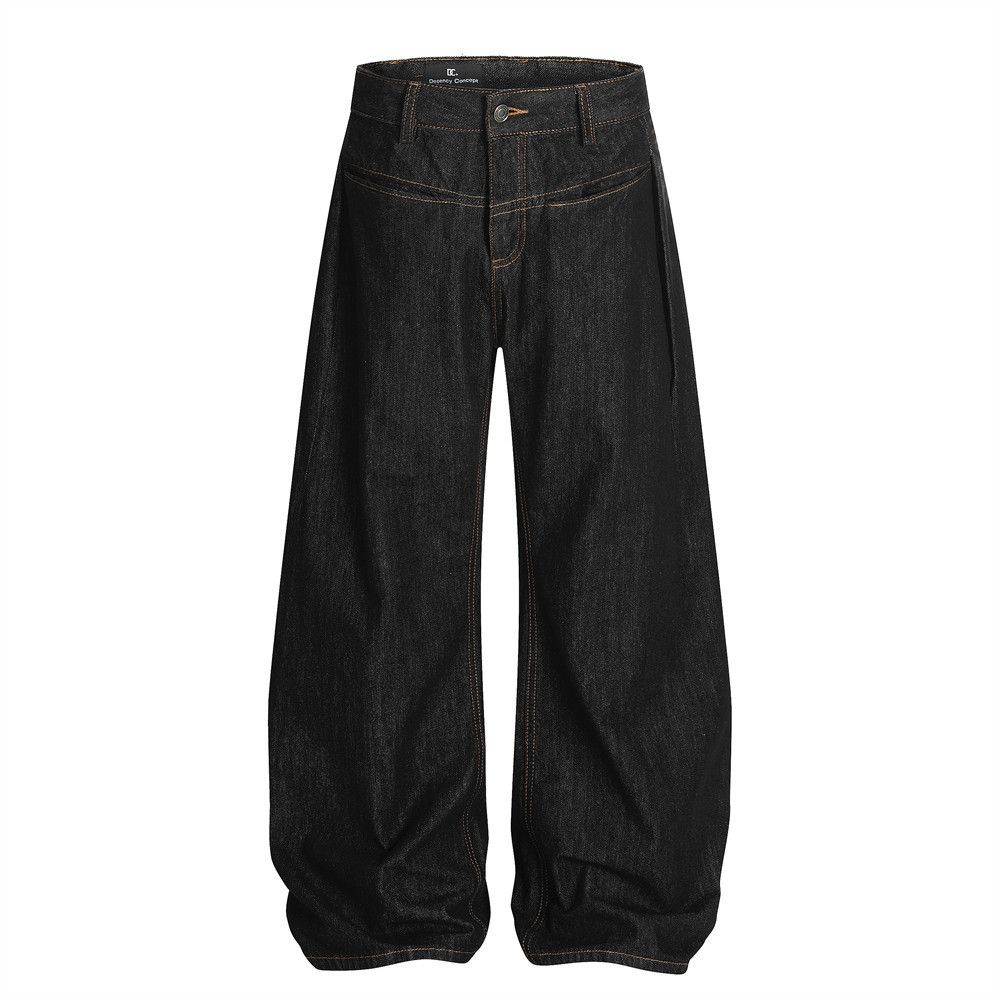 Japanese Brand × Jean Men's casual versatile topstitched scimitar jeans Size US 32 / EU 48 - 1 Thumbnail