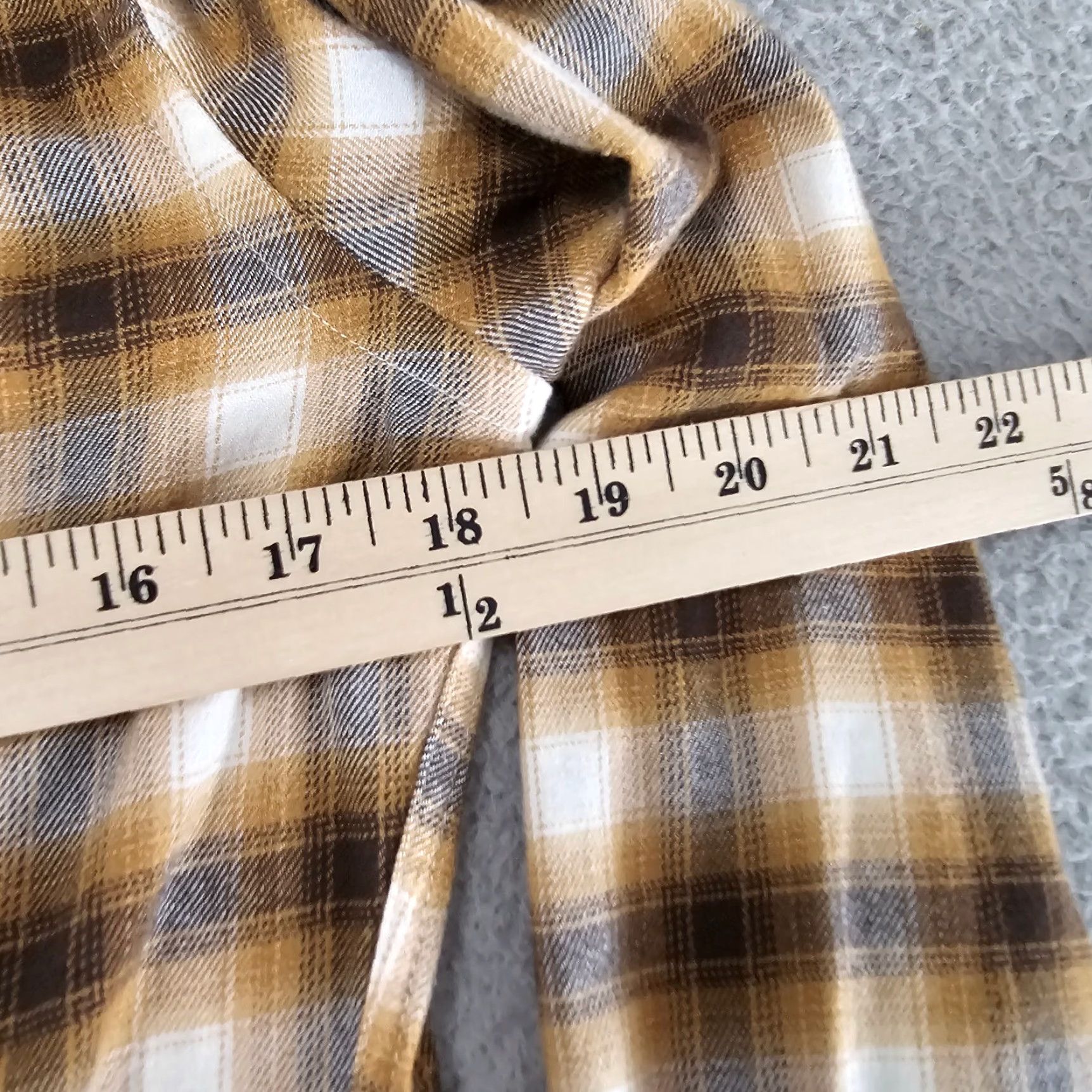 Express Express Shirt Mens XS Brown Plaid Knit Cotton Long Sleeve Button-Up Size US XS / EU 42 / 0 - 6 Thumbnail