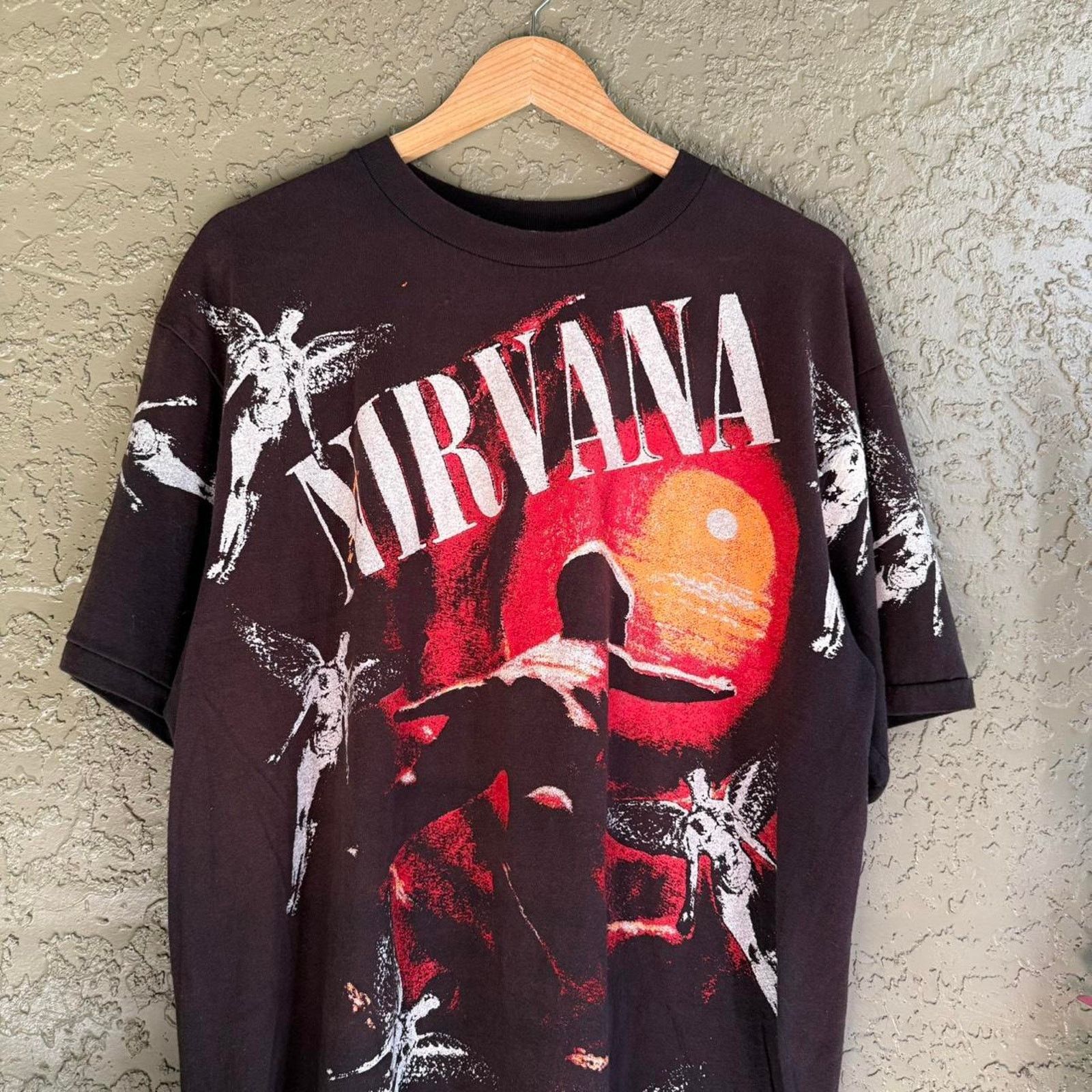 Other Vintage Nirvana In Utero Angel Rare AOP Men's XL Tee Music Size US XL / EU 56 / 4 - 3 Thumbnail