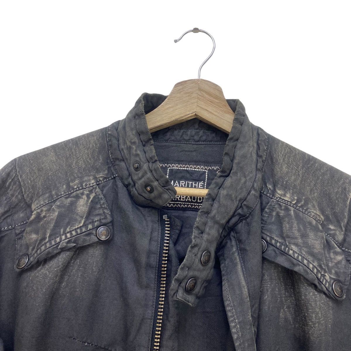 Marithe + Francois Girbaud MFG Lace Up Stylish Biker Distressed Design Jacket Size US S / EU 44-46 / 1 - 6 Thumbnail