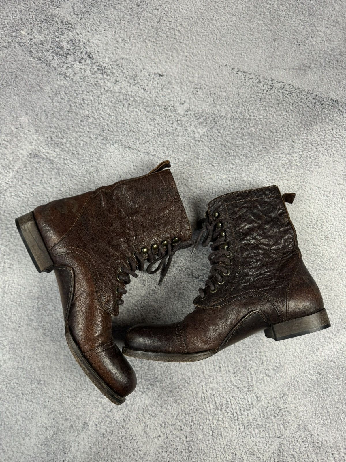 Dolce & Gabbana × Vintage DOLCE GABBANA Vintage Leather Unisex Boots Shoes Brown Size US 10 / IT 40 - 9 Thumbnail