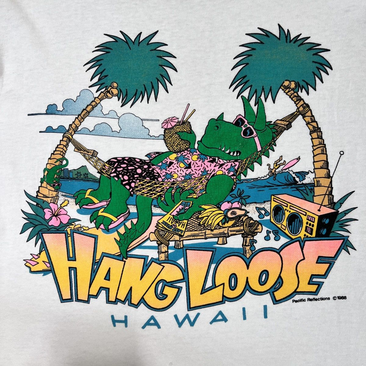 Vintage VTG HANG LOOSE HAWAII TEE Size US S / EU 44-46 / 1 - 2 Thumbnail
