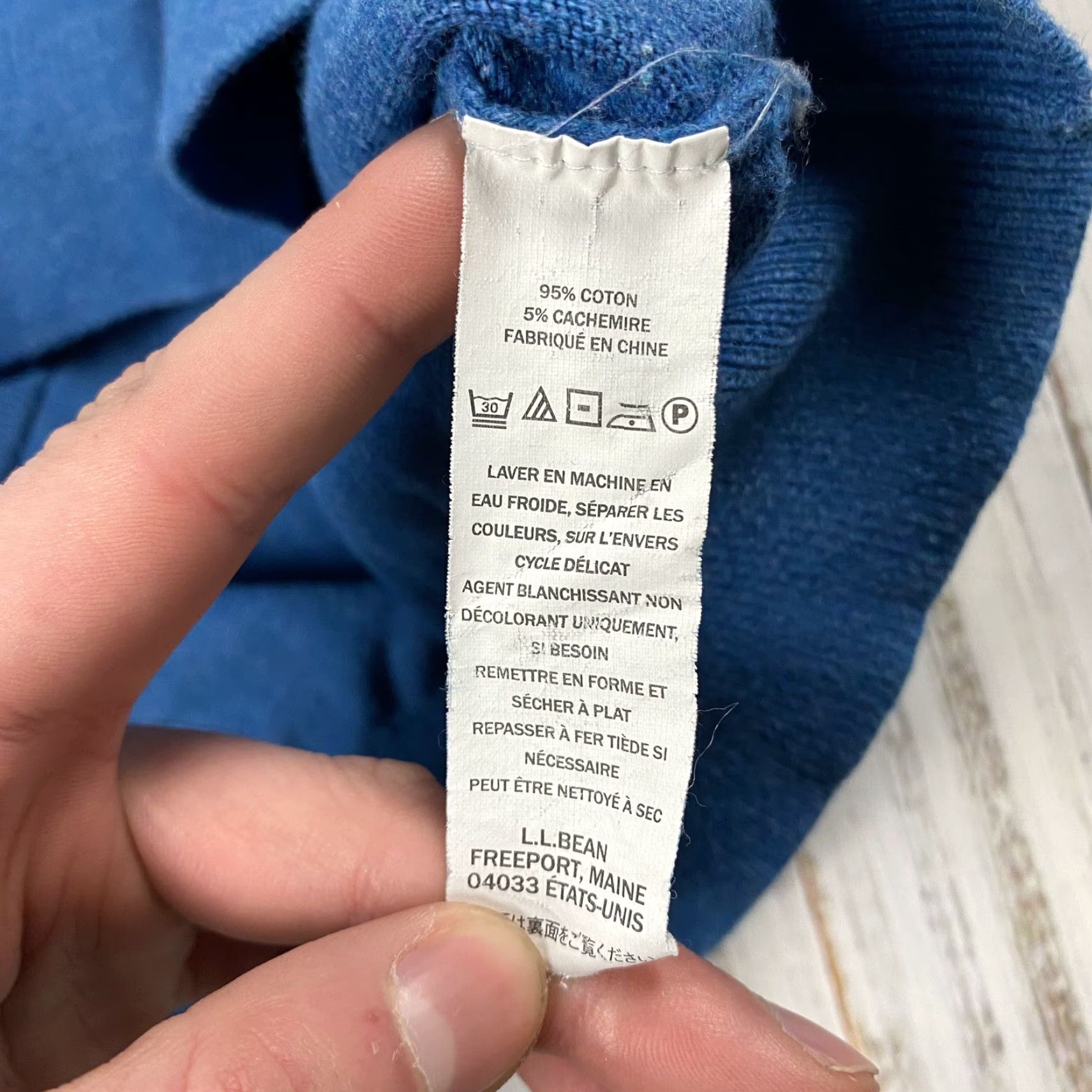 Vintage L.L. Bean Sweater Mens XL Blue Cotton Cashmere Blend 1/4 Zip Mock Neck Classic Outdoor Size US XL / EU 56 / 4 - 4 Thumbnail