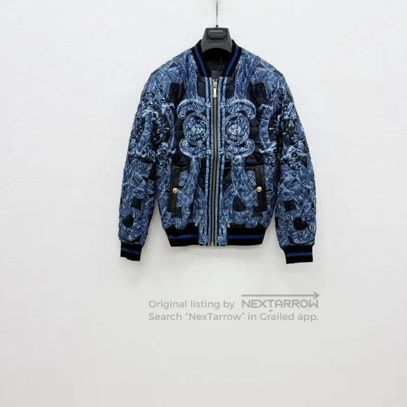 Versace Versace Blue Silk Long Sleeve Outerwear . Size US S / EU 44-46 / 1 - 1 Thumbnail
