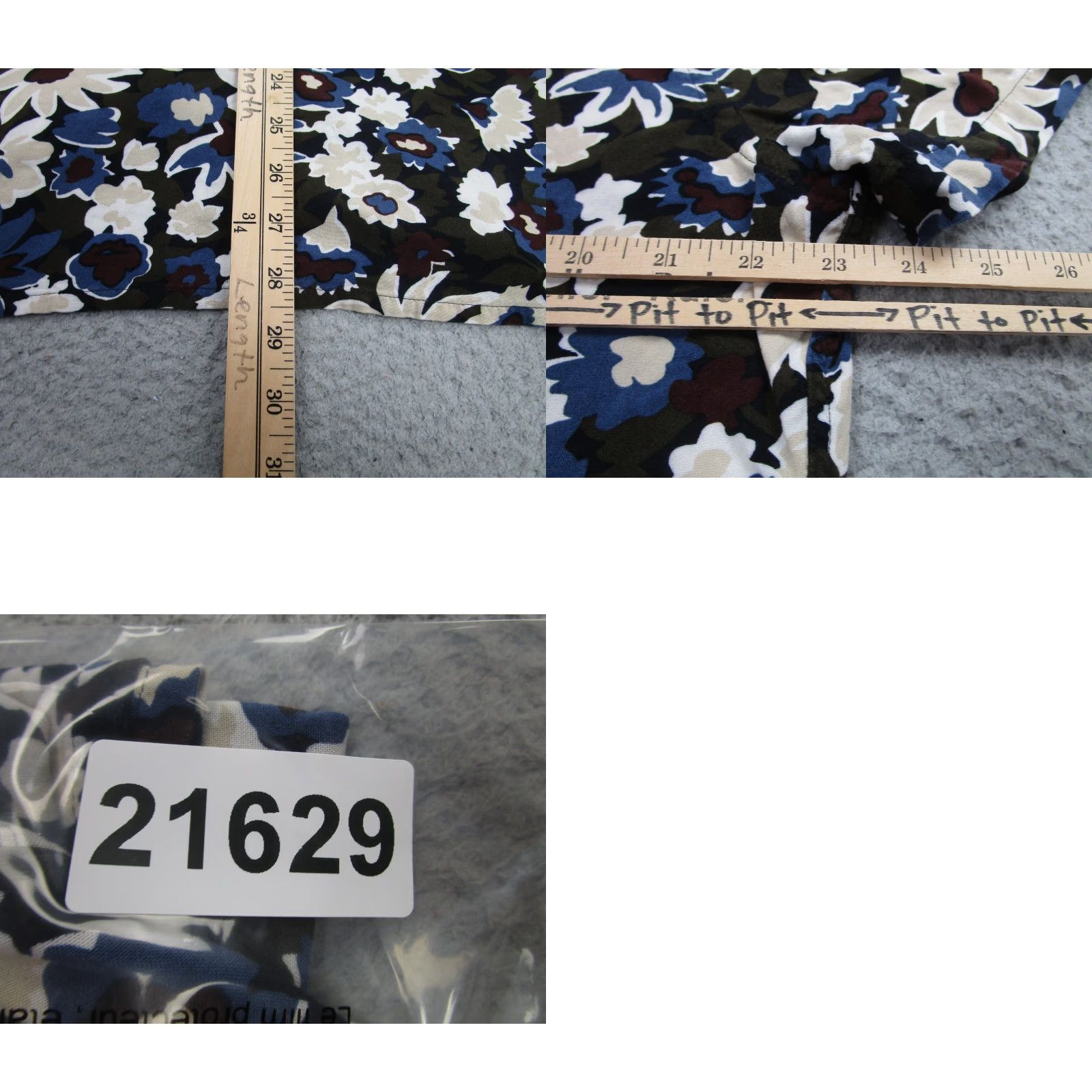 Express Express Shirt Mens Large Black Blue Floral Short Sleeve Button Front Camp Size US L / EU 52-54 / 3 - 8 Thumbnail