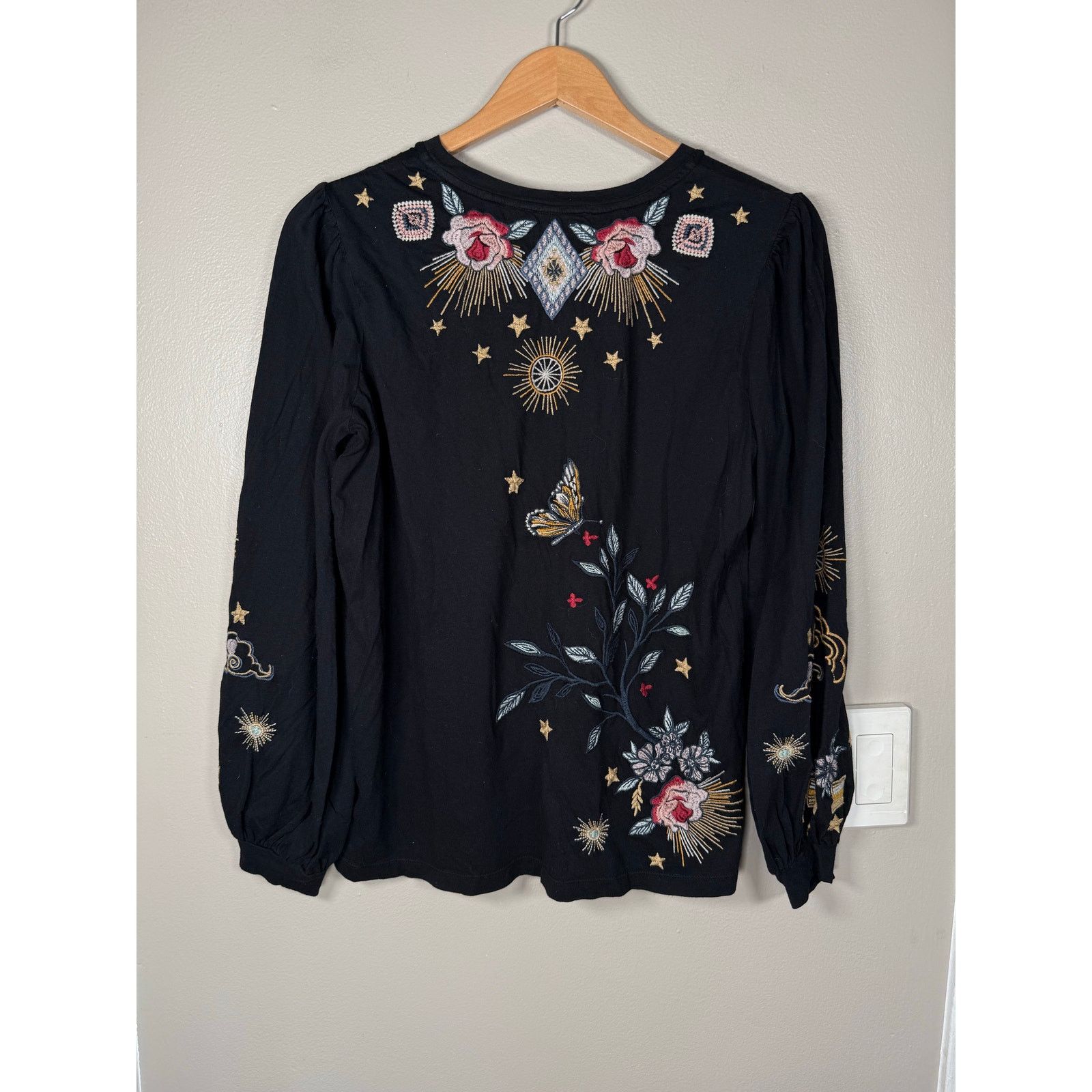 Johnny Was Johnny Was Selah Cuffed Puff Whimsigoth Embroidered Shirt S Size S / US 4 / IT 40 - 6 Thumbnail