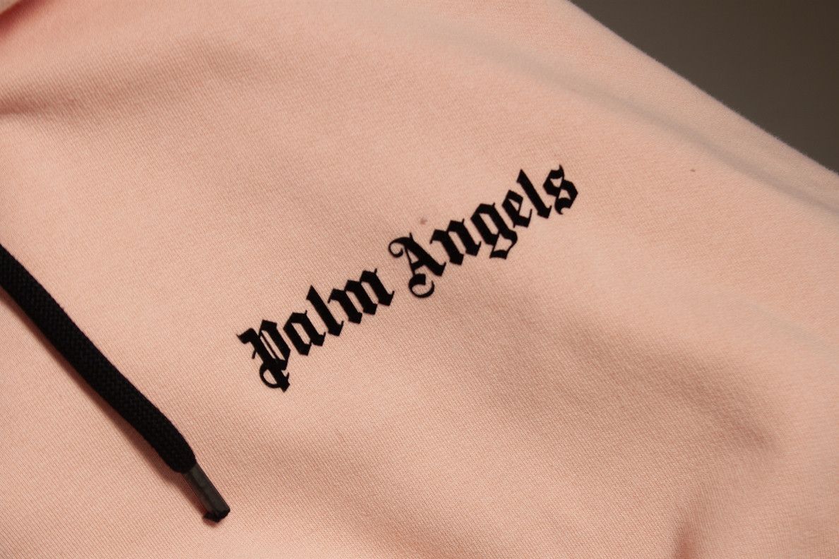 Palm Angels Palm Angels, Oversized logo flocked fleece hoodie Size US S / EU 44-46 / 1 - 6 Thumbnail