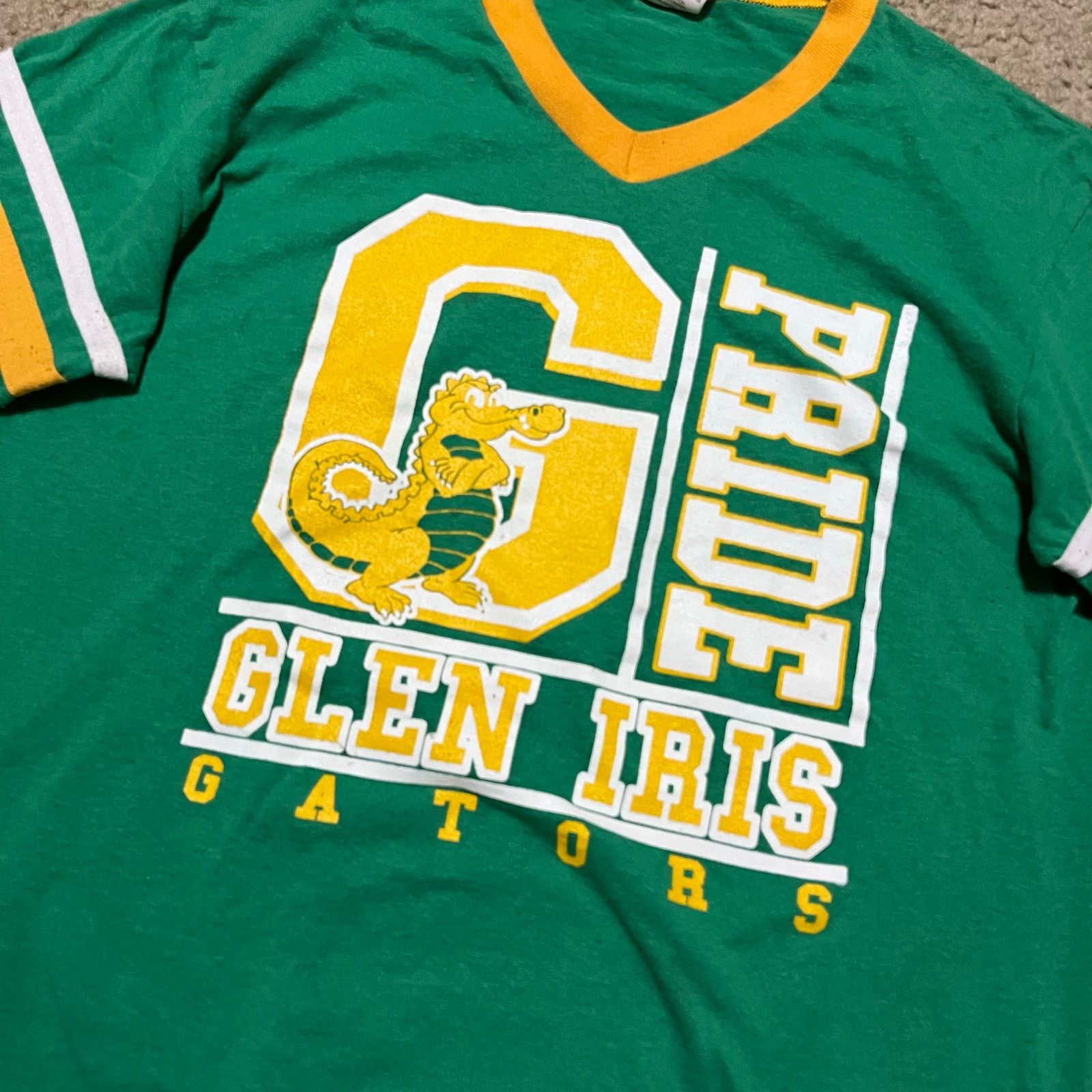 Augusta Sportswear 2000s Glen Iris Gators Graphic Jersey Shirt Green/Yellow Size US M / EU 48-50 / 2 - 3 Thumbnail