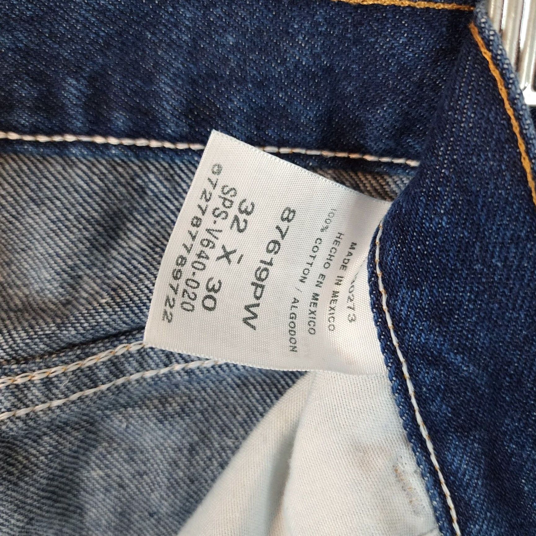Vintage Rustler Mens Straight Dark Blue Jeans 32x30 Regular Blue Size US 32 / EU 48 - 3 Thumbnail