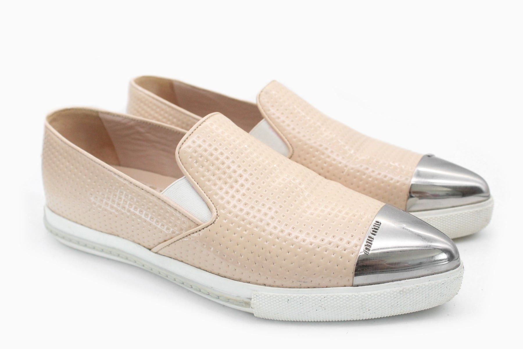 Cap Toe Miu Miu Slip On Sneakers Sale Miu Miu Cap Toe Sneakers - Main Image