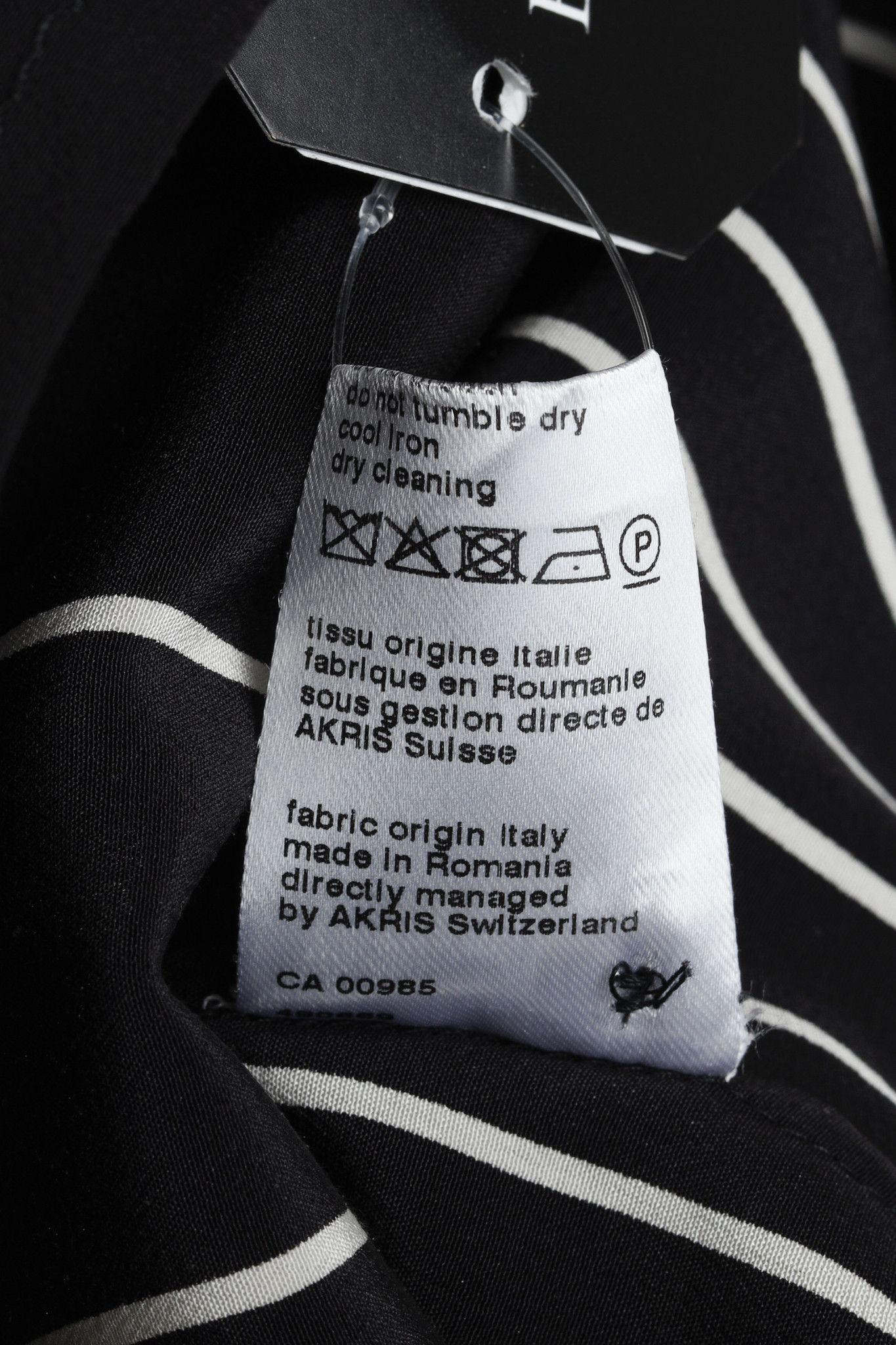 Akris Akris Black Taupe Geometric Stripes Zip-Front Silk Blouse Size L / US 10 / IT 46 - 11 Thumbnail