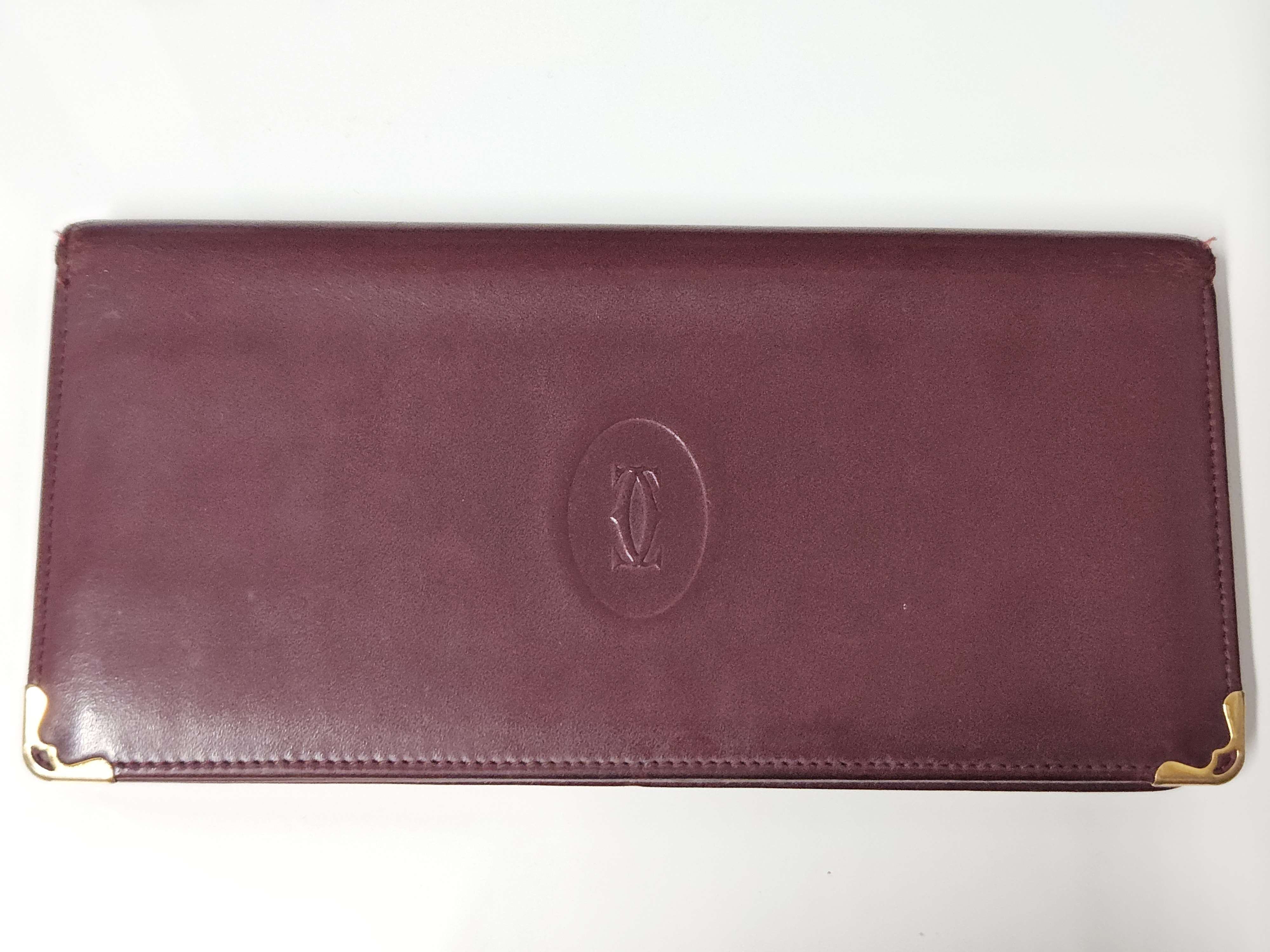 Cartier Cartier Long Wallet - Burgundy Leather Size ONE SIZE - 1 Thumbnail