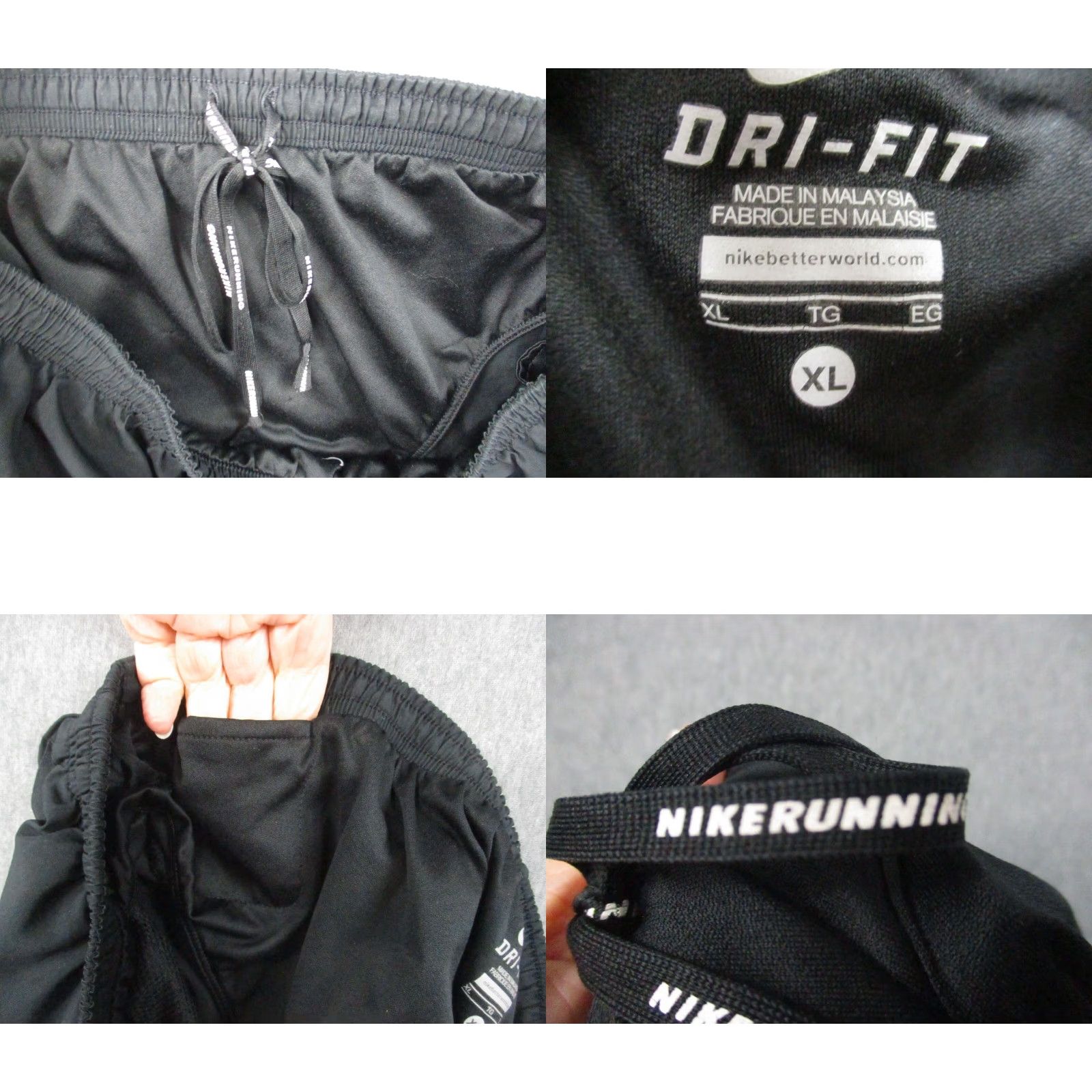 Nike Nike Running Shorts XL Men Black Lined Pockets EUC Size US 36 / EU 52 - 8 Thumbnail