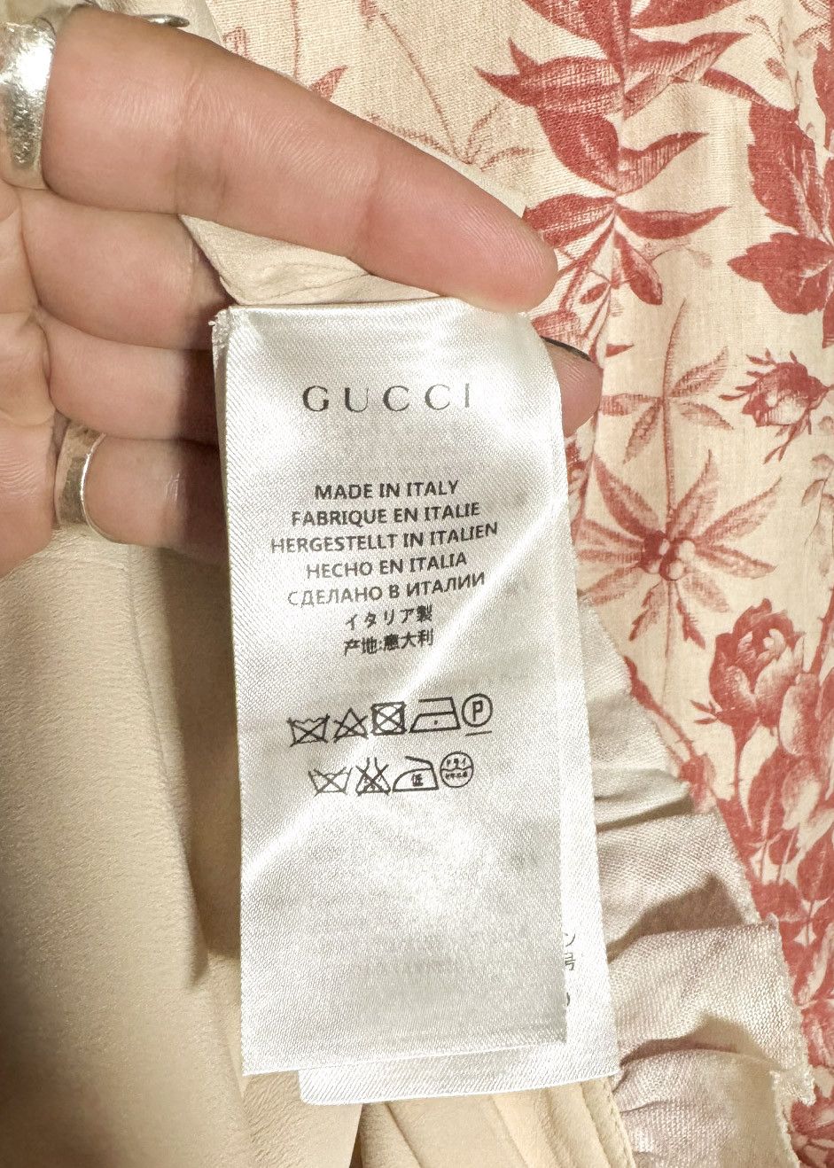 Gucci Gucci 2015 Floral Print Ivory Linen Sleeveless Dress Size M / US 6-8 / IT 42-44 - 7 Thumbnail