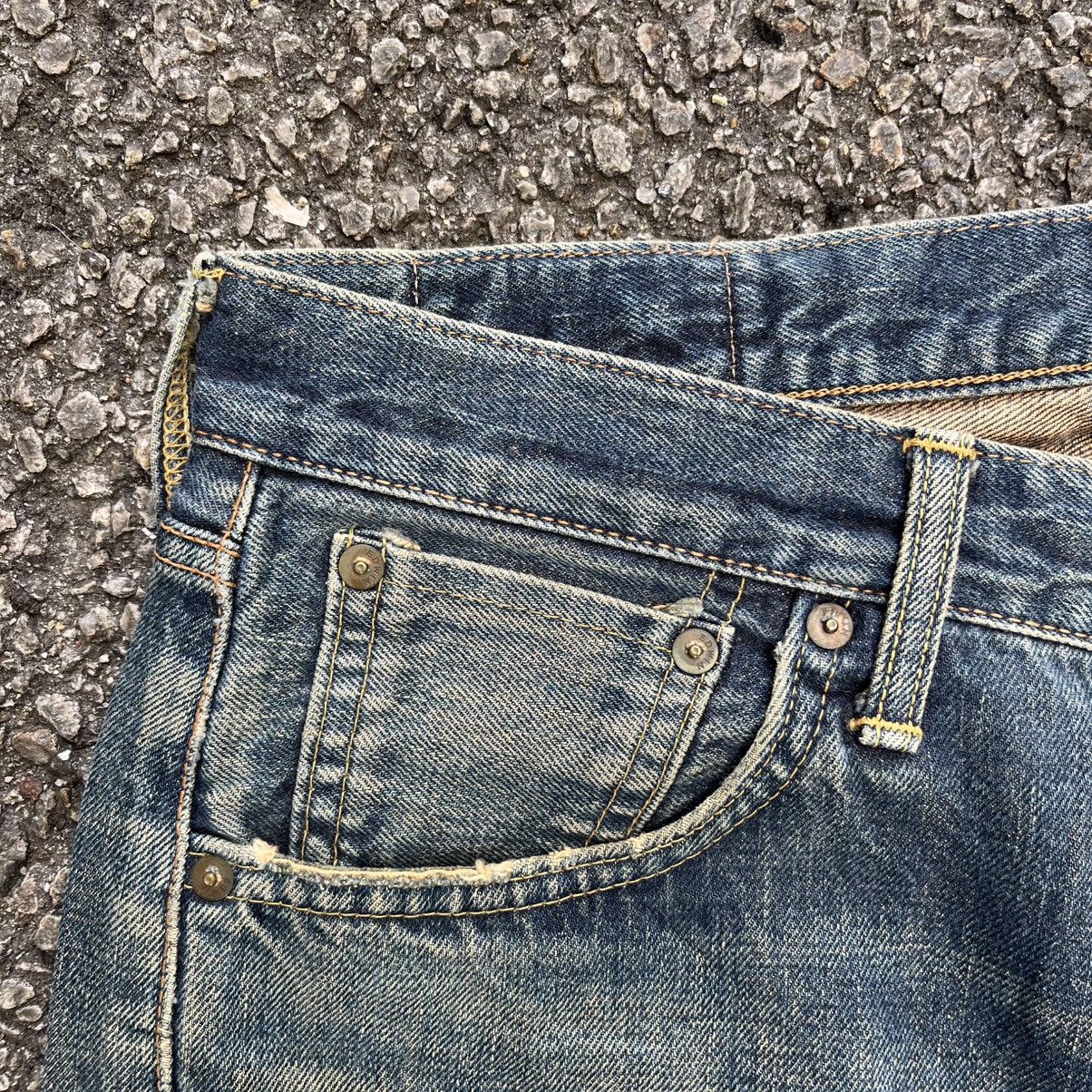 Hysteric Glamour VINTAGE EDWIN 505X SELVEDGE MUDWASH RUSTY DISTRESSED DENIM Size US 31 - 5 Thumbnail