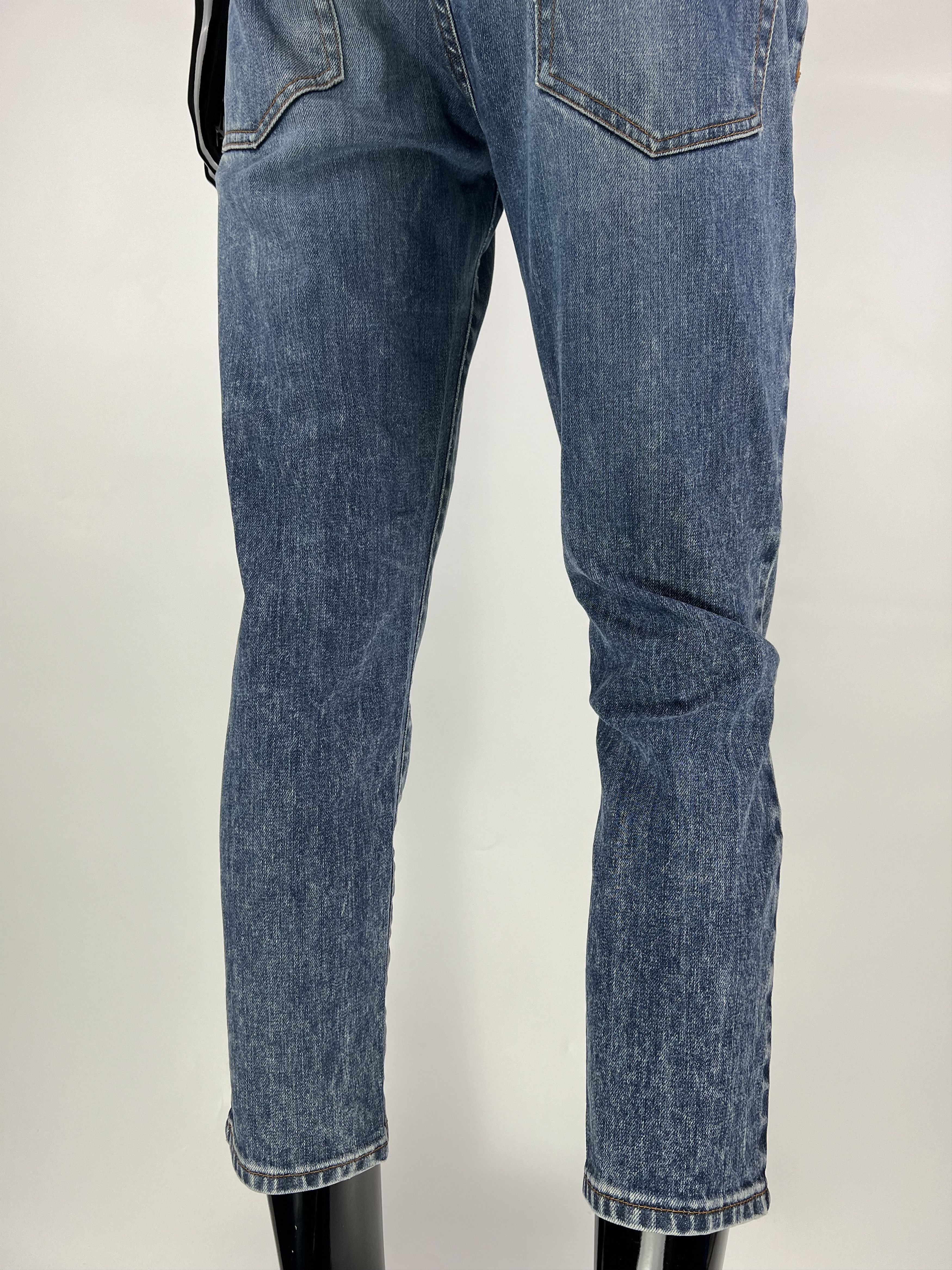 Pierre Balmain Pierre Balmain Women's Blue Cropped Skinny Jeans Size 30/44 Size 30" / US 8 / IT 44 - 9 Thumbnail