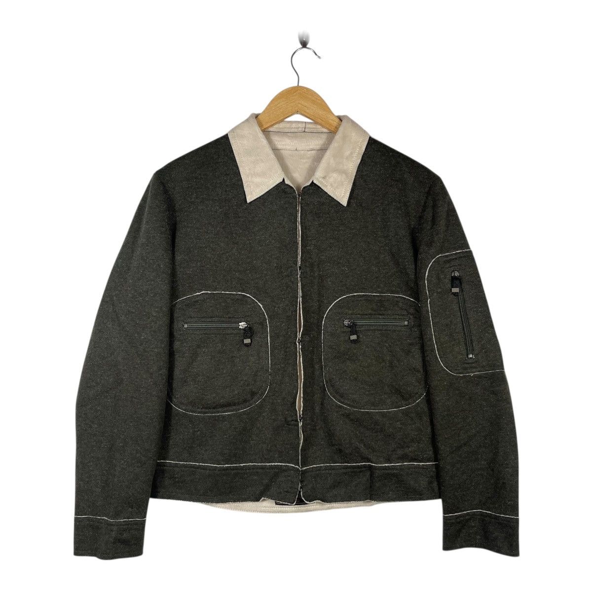 Fendi FENDI Jeans Roma Amor Vintage Wool Zip Jacket Size US M / EU 48-50 / 2 - 1 Thumbnail