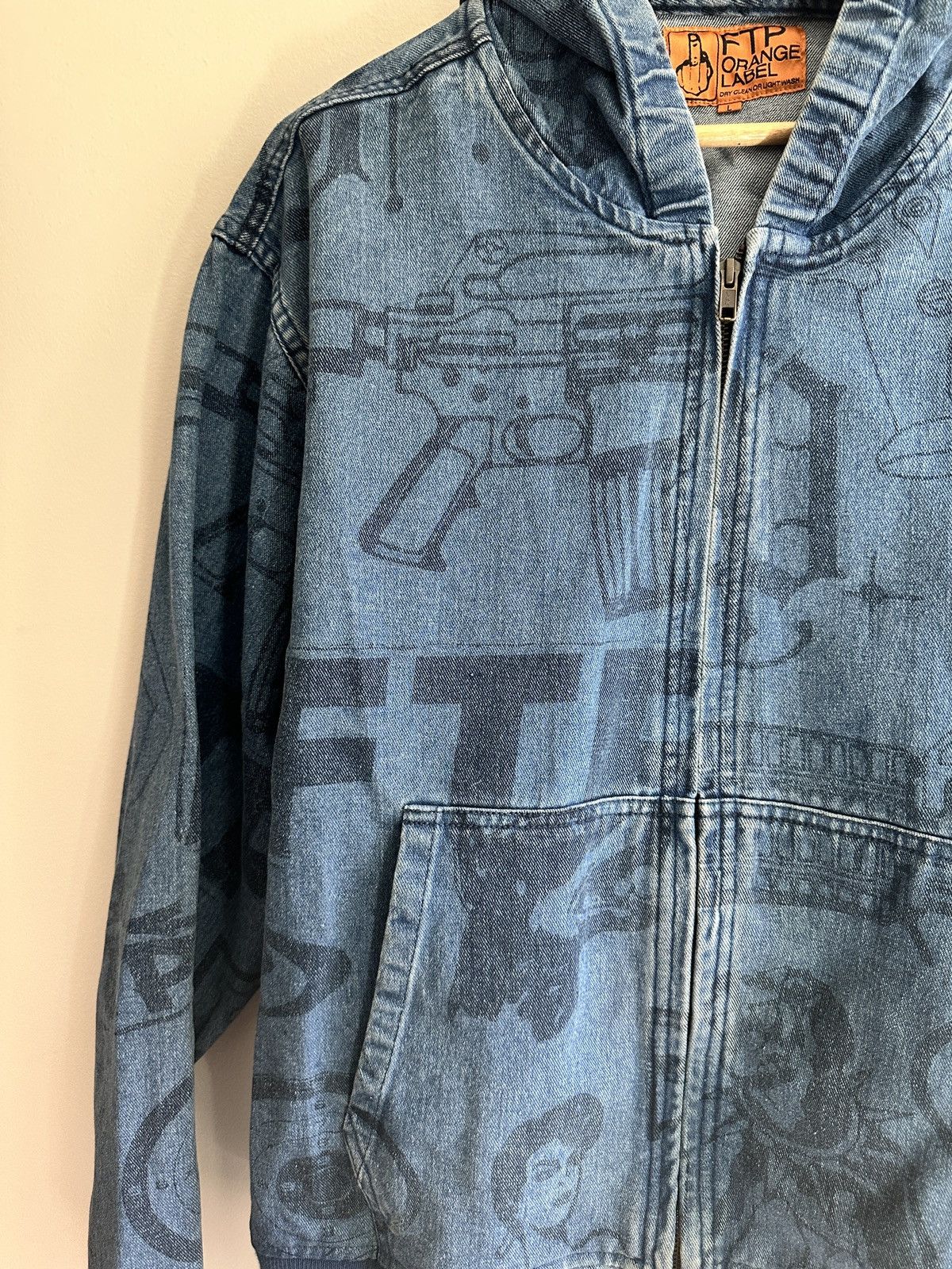 Fuck The Population FTP PSYCHO DENIM JACKET BLUE DENIM LARGE Size US L / EU 52-54 / 3 - 3 Thumbnail