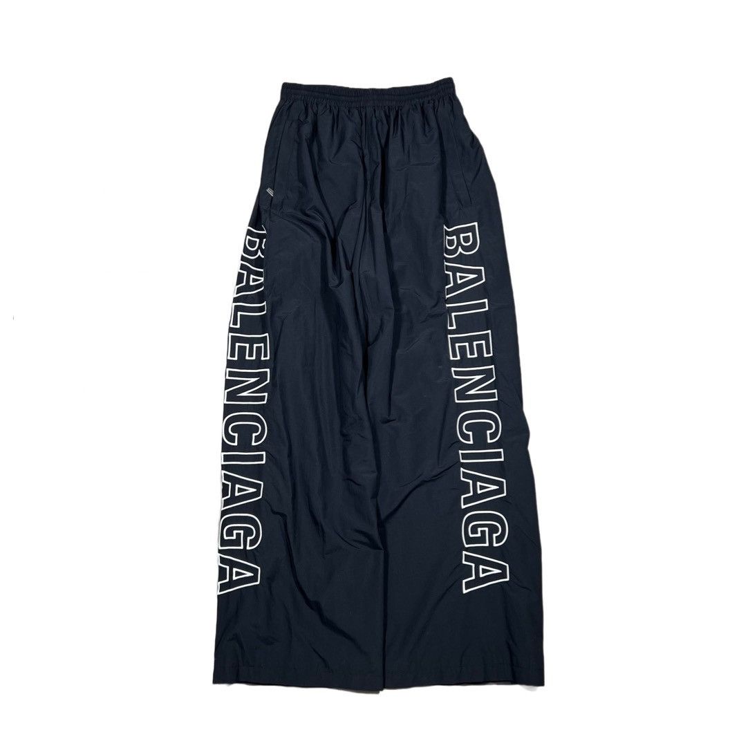 Balenciaga Balenciaga Wide Leg Logo Pants Size US 30 / EU 46 - 1 Thumbnail