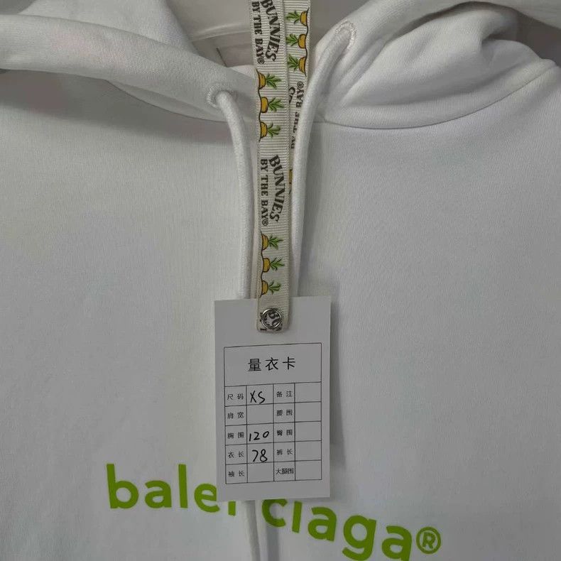 Balenciaga Balenciaga White printed logo hoodie Size US XS / EU 42 / 0 - 5 Thumbnail