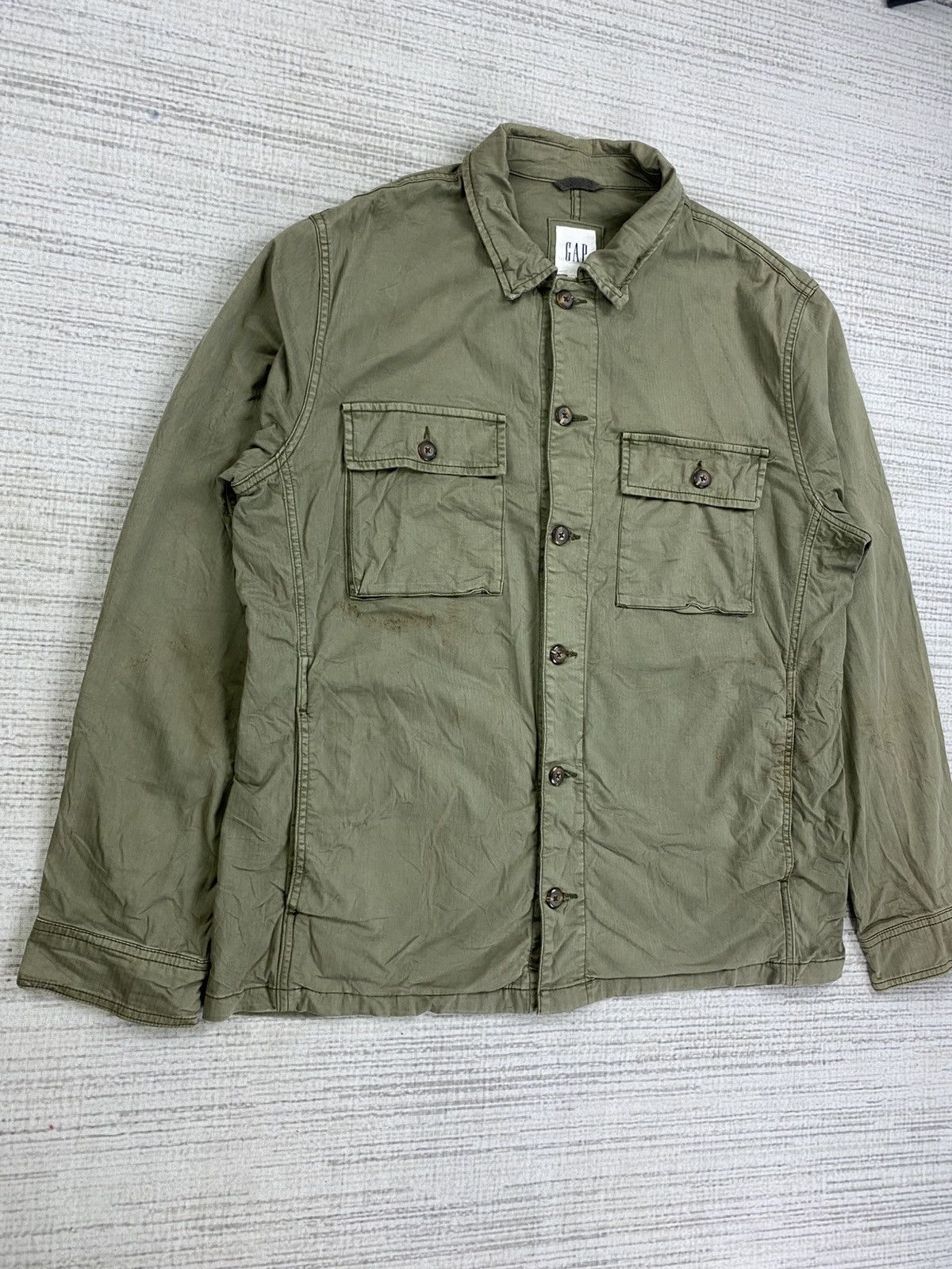 Gap Vintage Gap Double Pocket Military Style Jacket Size US L / EU 52-54 / 3 - 3 Thumbnail