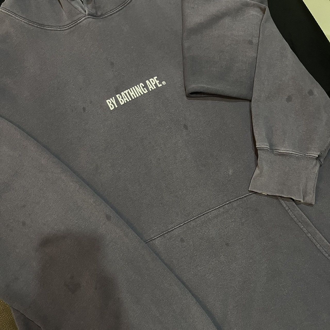 Bape bape by bathing ape spellout cracked logo faded hoodie Size US XL / EU 56 / 4 - 12 Thumbnail