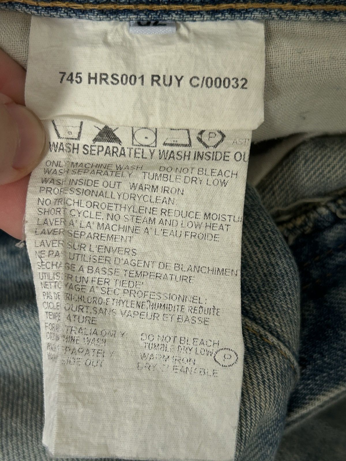 Helmut Lang 2000s classic cut light sanded denim jeans Size US 32 / EU 48 - 8 Thumbnail