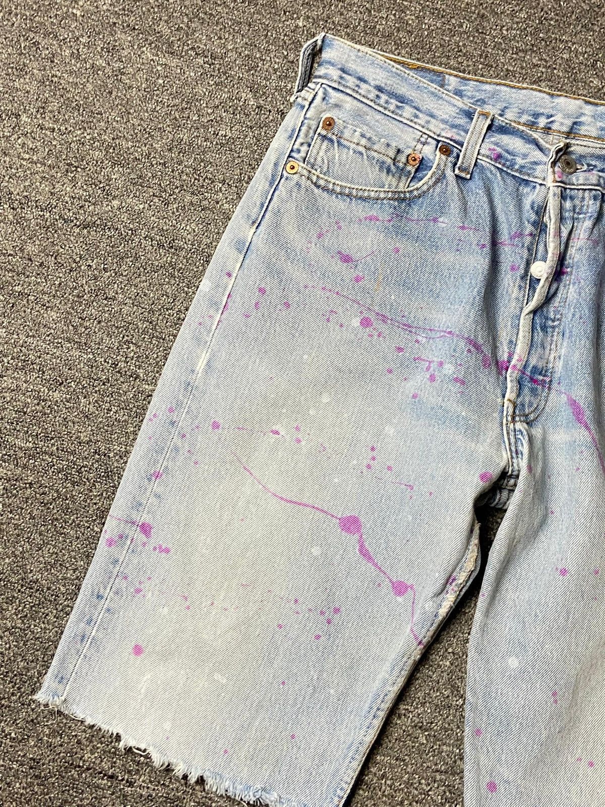 Levi's Vintage LEVIS Paint Splatter Denim Shorts (143) Size US 32 / EU 48 - 11 Thumbnail