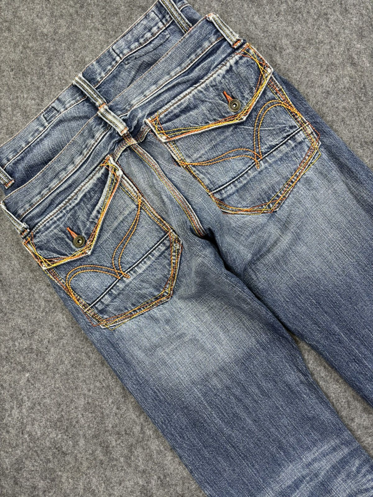 Japanese Brand 💥Insane💥Rush Hour Double Waist stone Wash Denim F759 Size US 30 / EU 46 - 14 Thumbnail