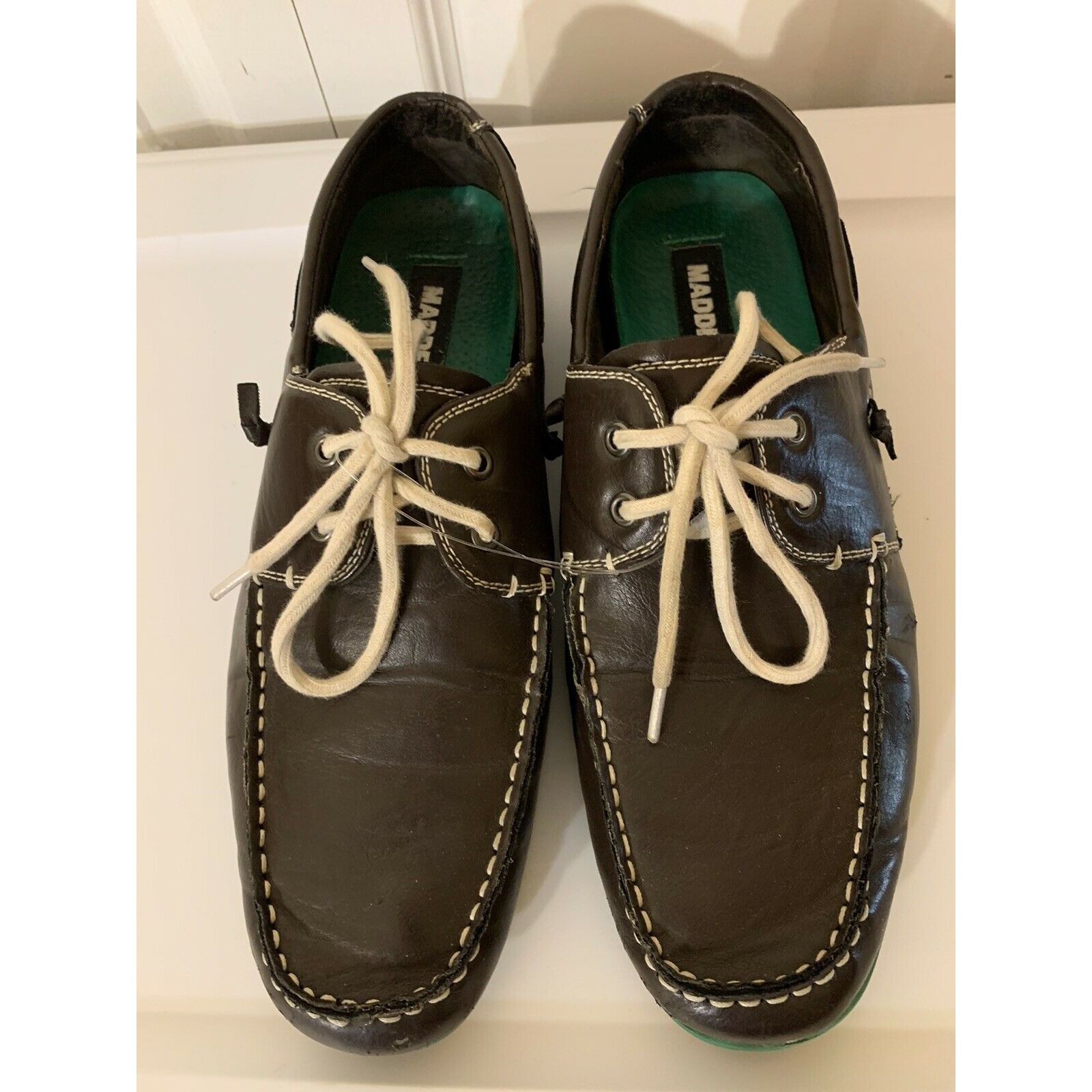 Madden NYC Madden "Gamer" Brown Leather Lined Boat Shoes Men’s Sz 10 Size US 10 / EU 43 - 5 Thumbnail