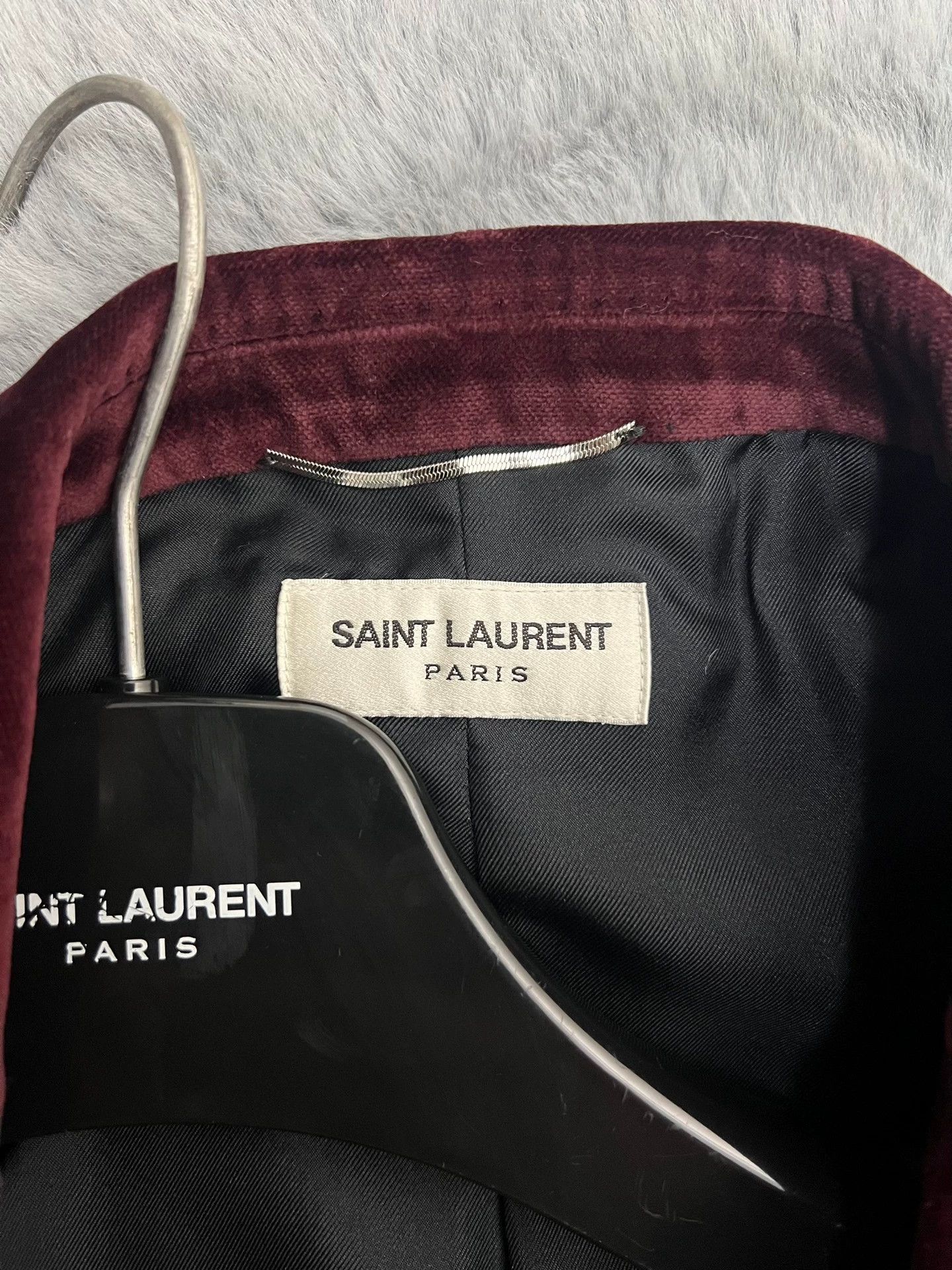 Saint Laurent Paris Authentic Saint Laurent SLP Burgundy Velvet Court Suit Size 48R - 4 Thumbnail