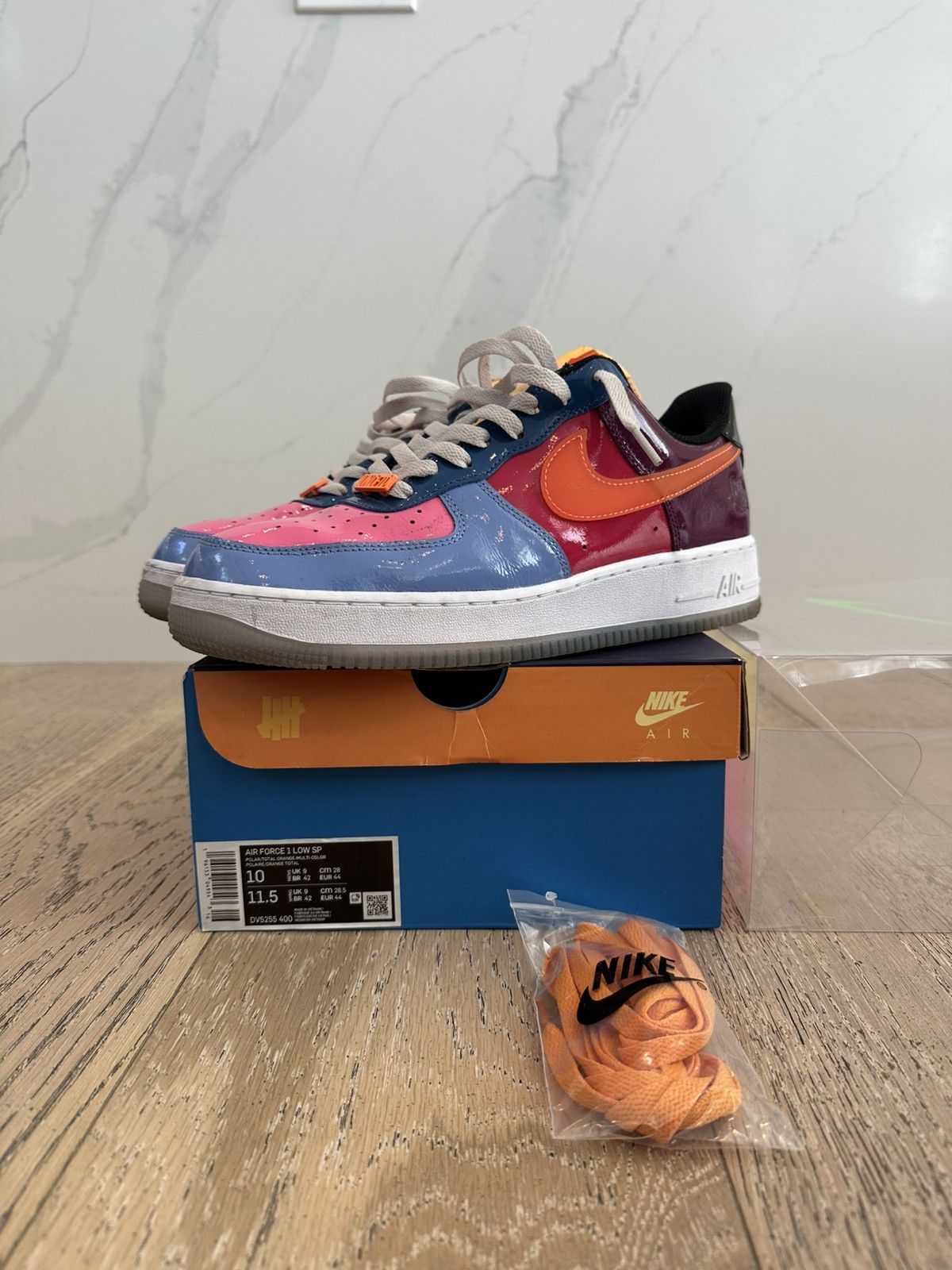 Nike × Undefeated Nike Air Force 1 Low Undefeated Multi-Patent Total Orange Size US 10 / EU 43 - 1 Thumbnail