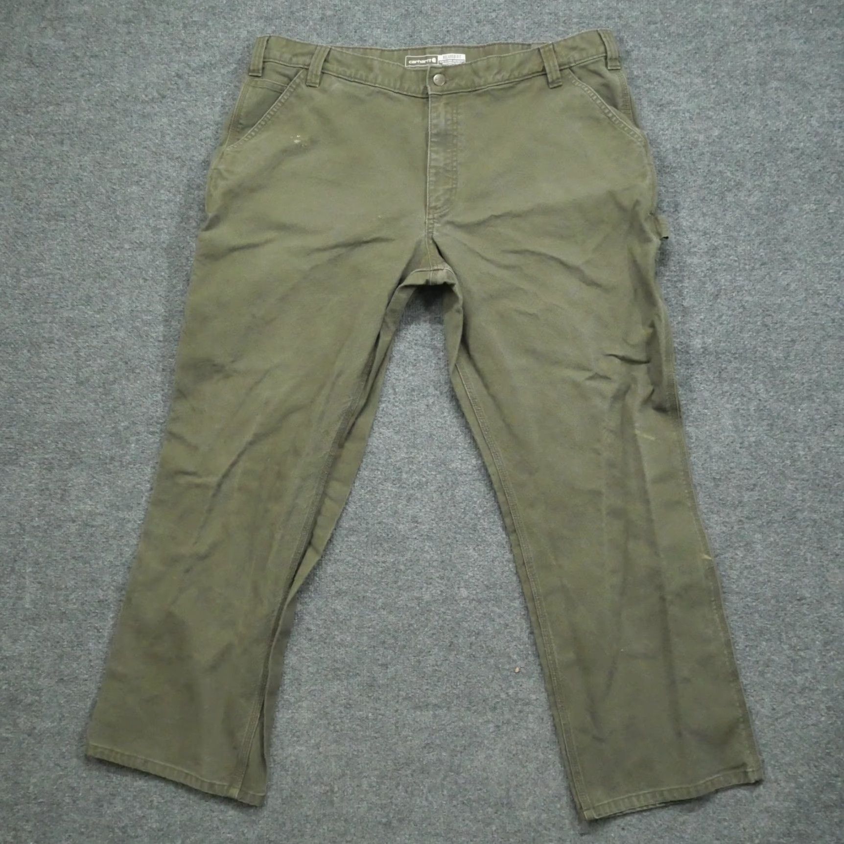 Carhartt VINTAGE Carhartt Pants Mens 42x30 Green Canvas Pants Workwear Relaxed Rugged Flex 40x30 Size US 40 / EU 56 - 2 Thumbnail