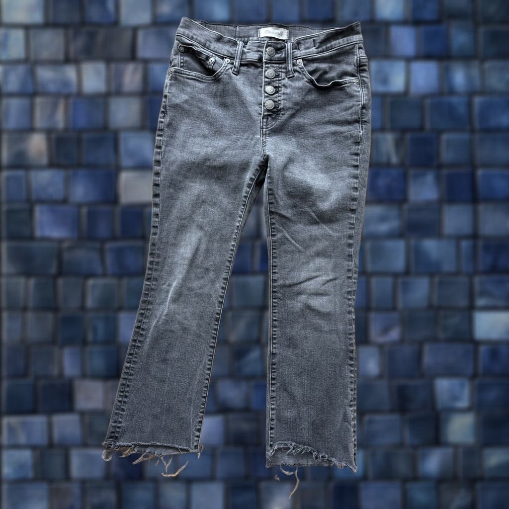 Madewell Madewell Jeans Womens 26 Bootcut Denim Cal i Demi-Boot Black Rise Mid 8.5-10.5 5-Pocket Logo Comfort Stretch Baggy Casual Regular Shirt? Size 26" / US 2 / IT 38 - 1 Thumbnail