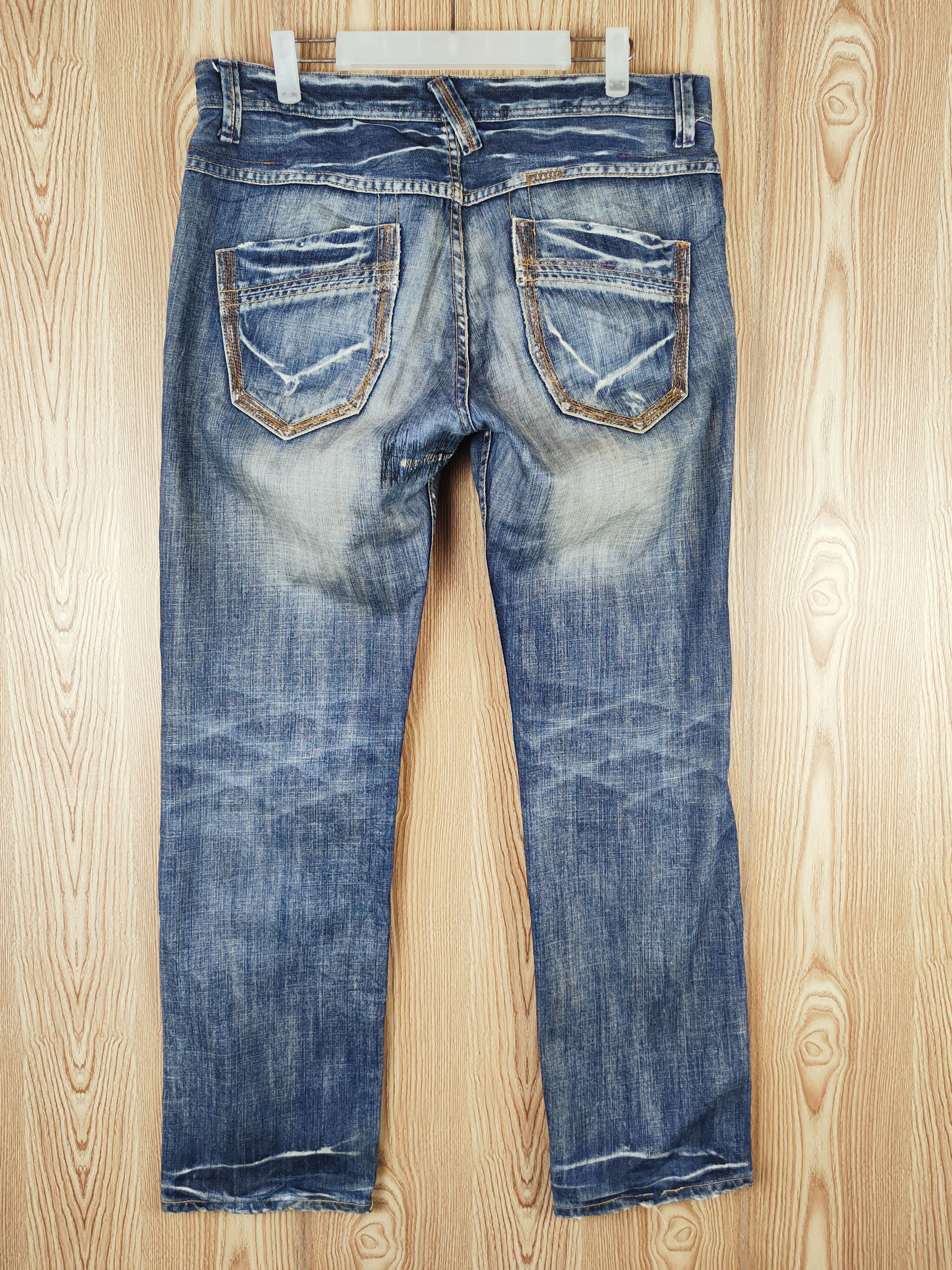 Takeo Kikuchi Takeo Kikuchi Dark Blue Faded Distressed Ripped Jeans #S2738 Size US 34 / EU 50 - 7 Thumbnail