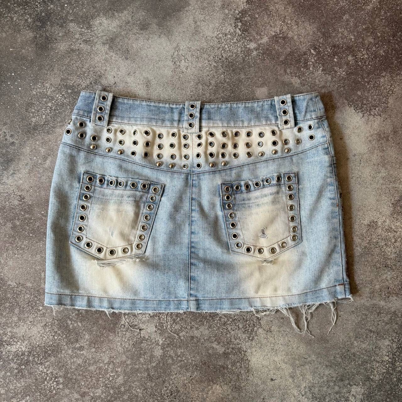 20471120 × Hysteric Glamour × Japanese Brand Opium Y2K Super Sexy Distressed Mini Skirt Size 32" / US 10 / IT 46 - 3 Thumbnail