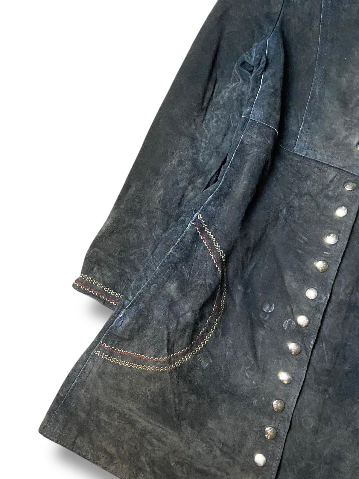 Japanese Brand Vintage Gassy Jack Mercantile Leather Suede Jacket (160) Size XXS / US 00 / IT 34 - 5 Thumbnail