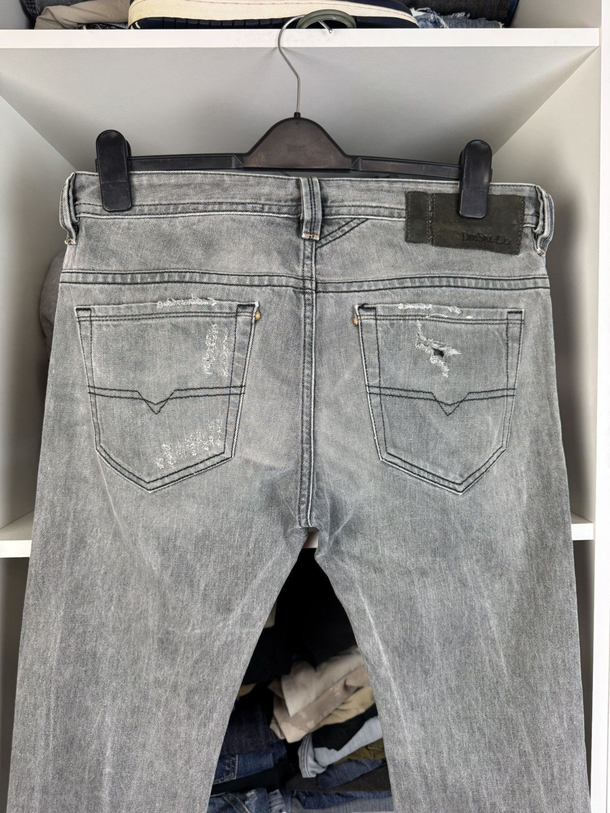 Diesel Diesel Thavar Distressed Denim Jeans Slim-Skinny Size US 31 - 16 Thumbnail