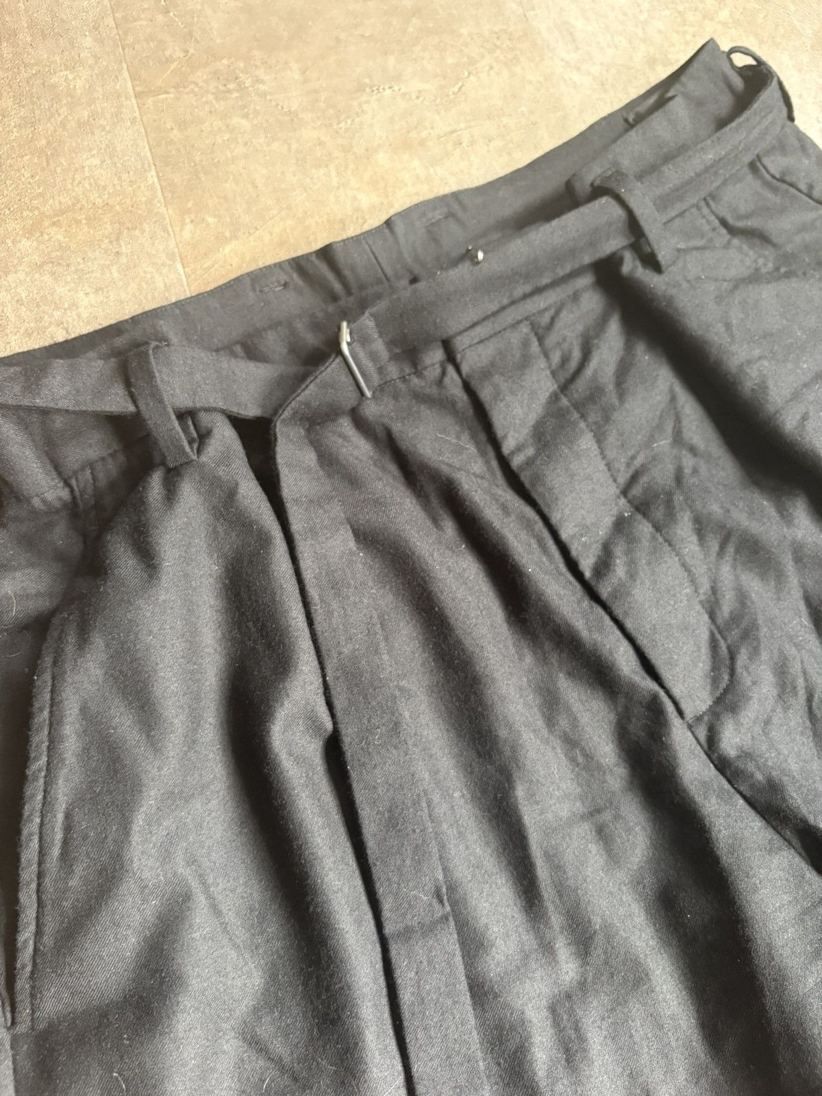 Ann Demeulemeester Ann Demeulemeester Wide Leg Belted Trousers Size US 34 / EU 50 - 2 Thumbnail