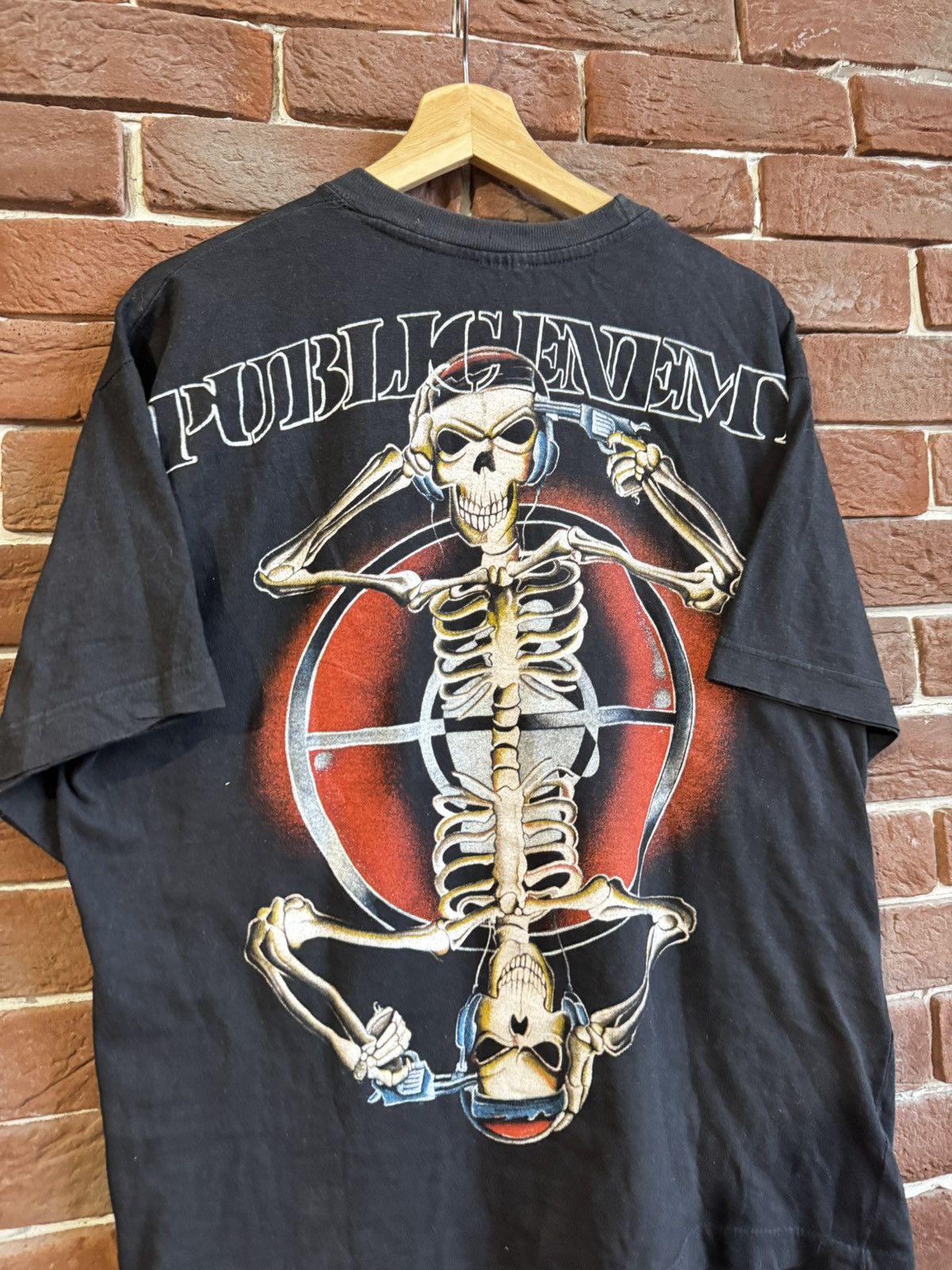 Rap Tees Vintage 90s Public Enemy Rap Band Tee Skull Grail Black Rare Size US L / EU 52-54 / 3 - 10 Thumbnail