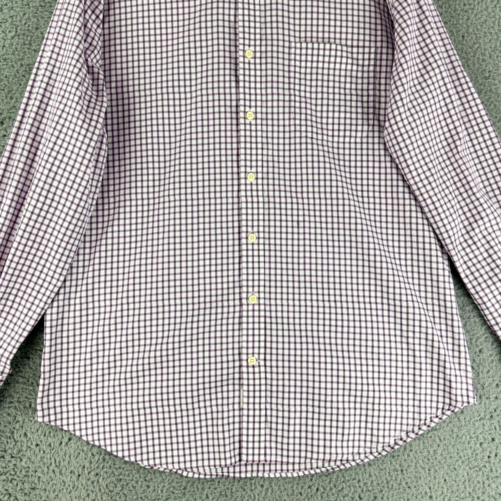 Peter Millar Peter Millar Button-Down Shirt Mens Large Purple Check Nanoluxe Easycare LS Size US L / EU 52-54 / 3 - 4 Thumbnail