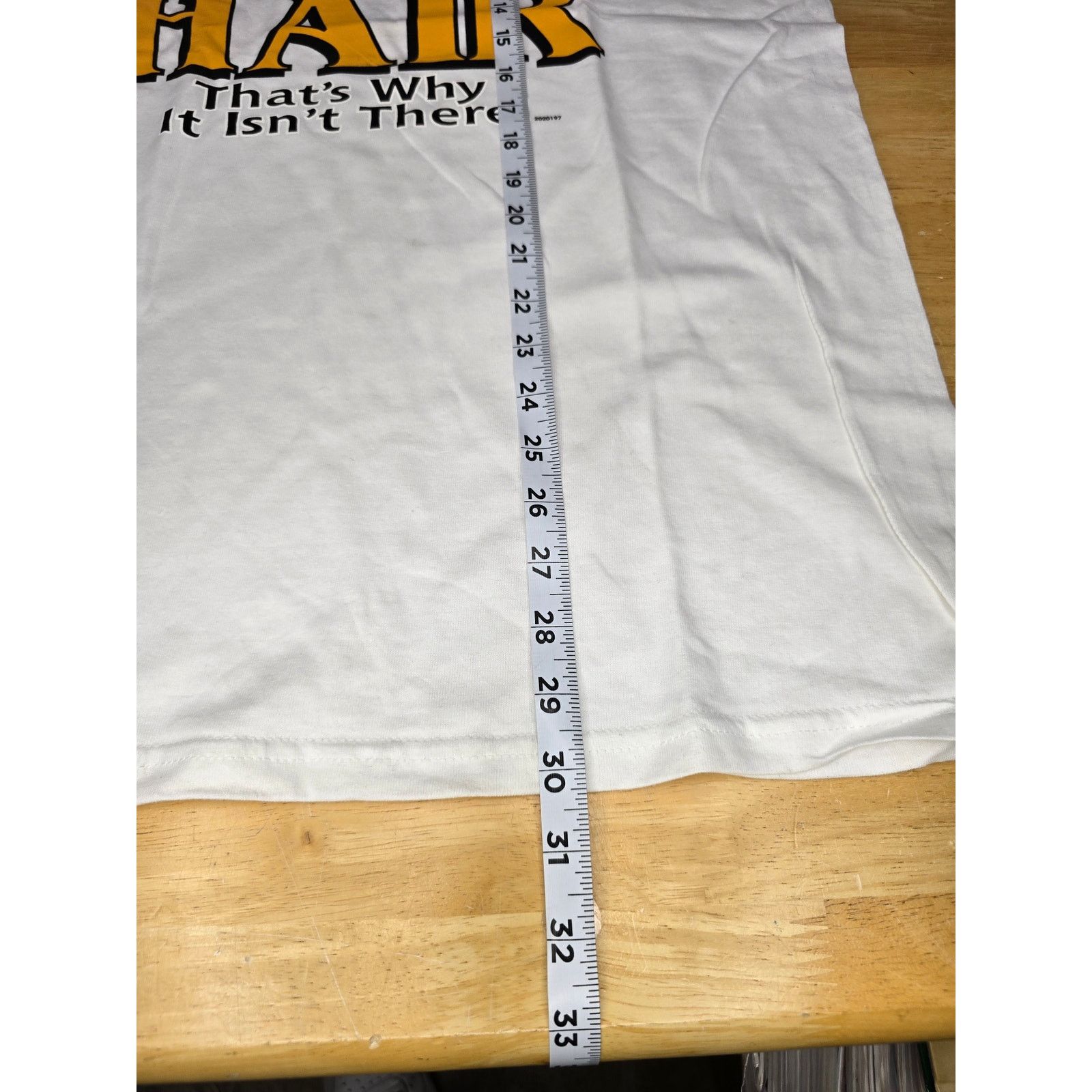 Gildan Vintage Funny Shirt Baldness Humor Bald Pride White L Tee Size US L / EU 52-54 / 3 - 5 Thumbnail
