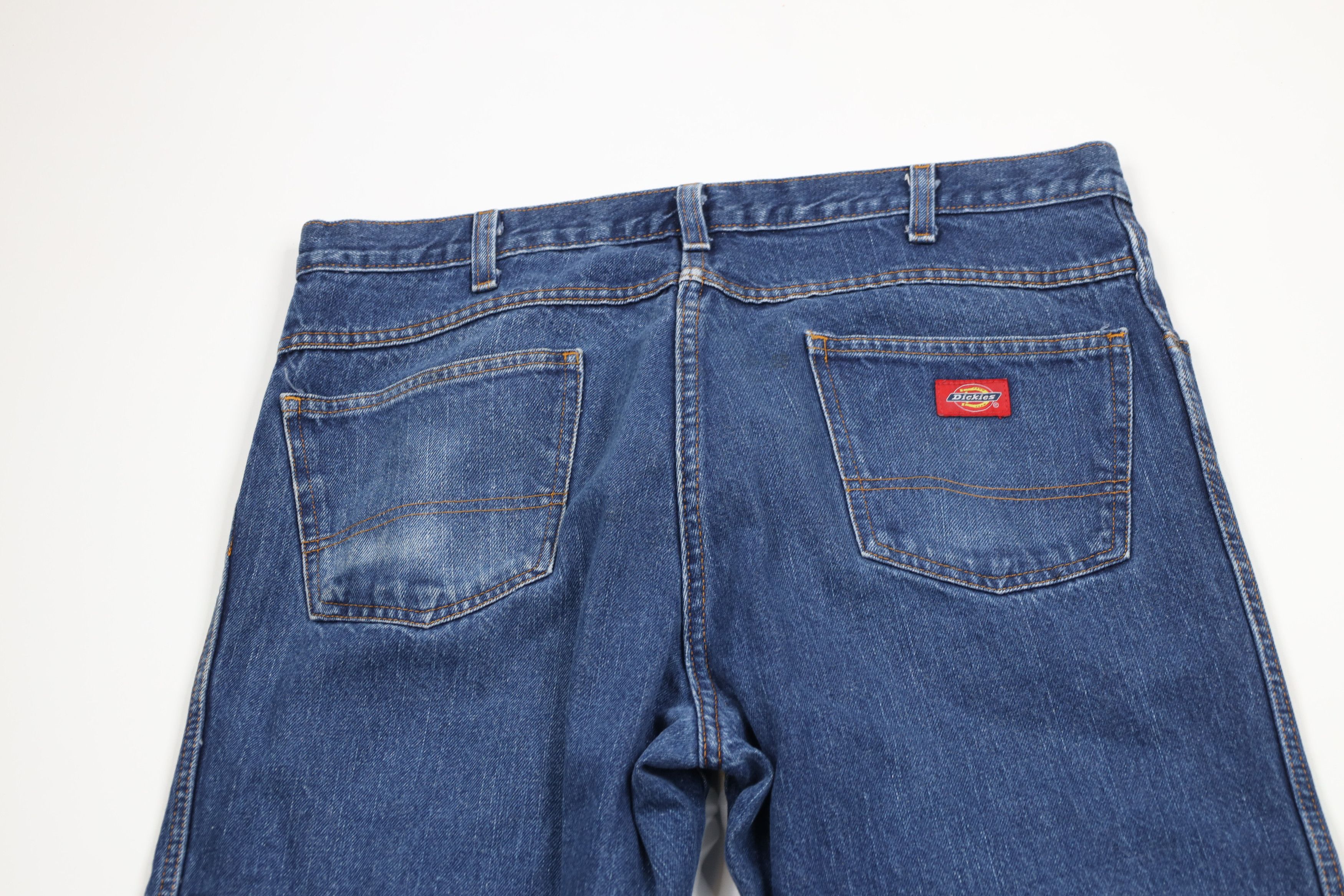 Dickies × Vintage Vintage Dickies Spell Out Wide Leg Denim Jean Blue Cotton Size US 38 / EU 54 - 12 Thumbnail
