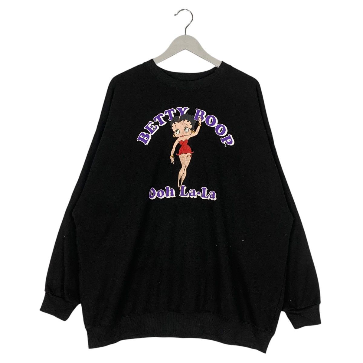 Designer × Vintage Vintage Betty Boop Printed Crewneck Sweatshirt Black Size L / US 10 / IT 46 - 1 Thumbnail