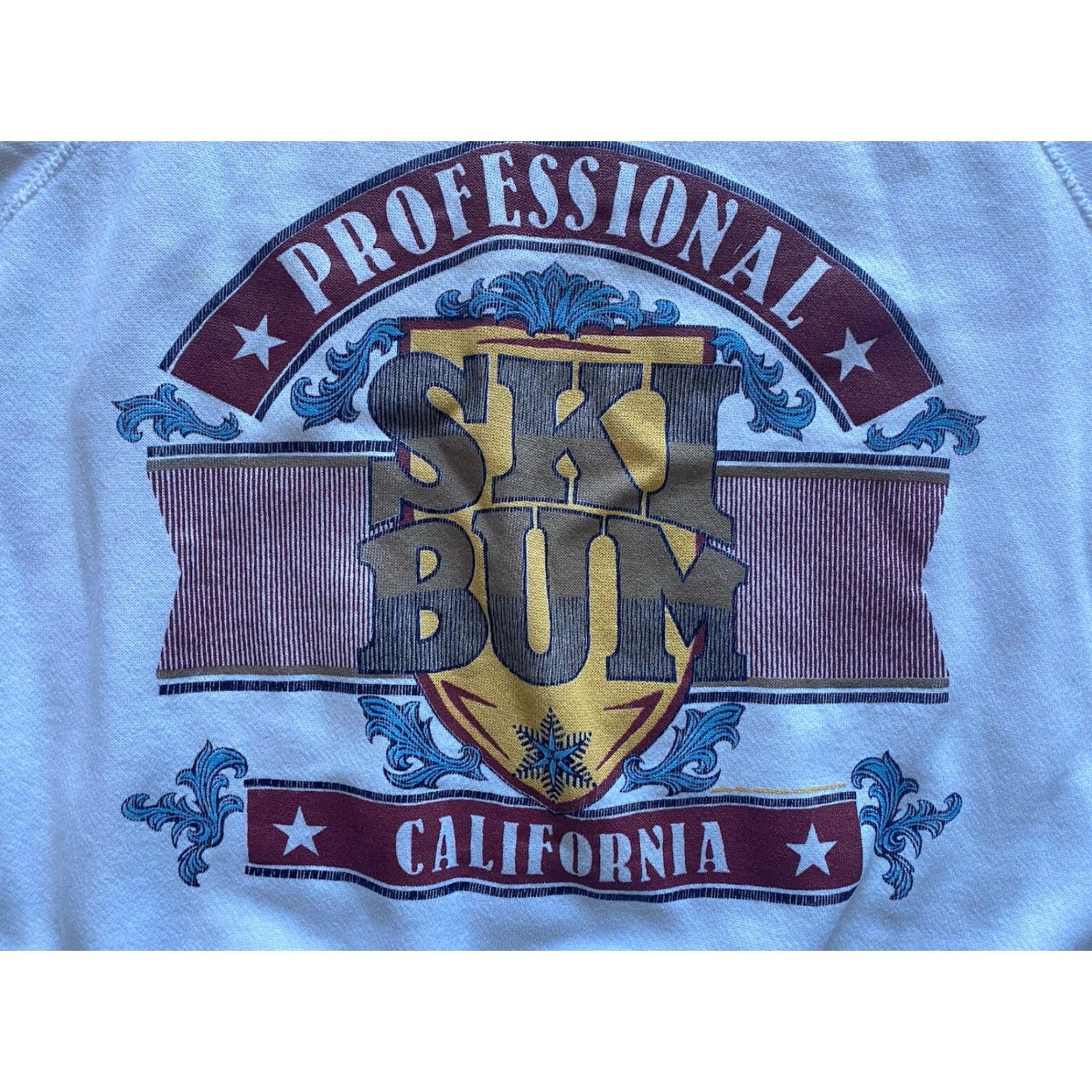 Tultex VINTAGE Tultex Sweatshirt Men L White Ski Bum California Pullover Long Sleeve Sweatshirt Mens White Ski California Tultex Sweatshirt L Mens Size US L / EU 52-54 / 3 - 5 Thumbnail